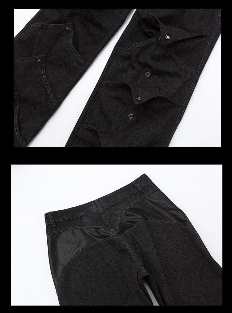 DND4DES Deconstructed Armor Jeans Black, premium urban and streetwear designers apparel on PROJECTISR.com, DND4DES