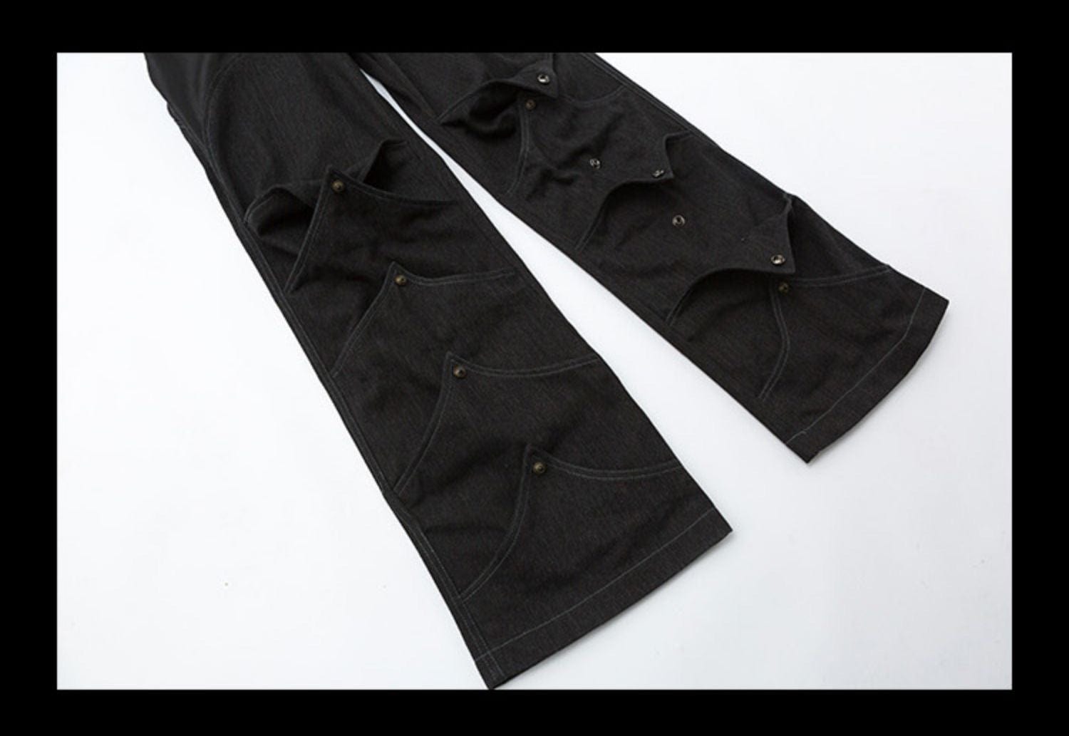 DND4DES Deconstructed Armor Jeans Black, premium urban and streetwear designers apparel on PROJECTISR.com, DND4DES