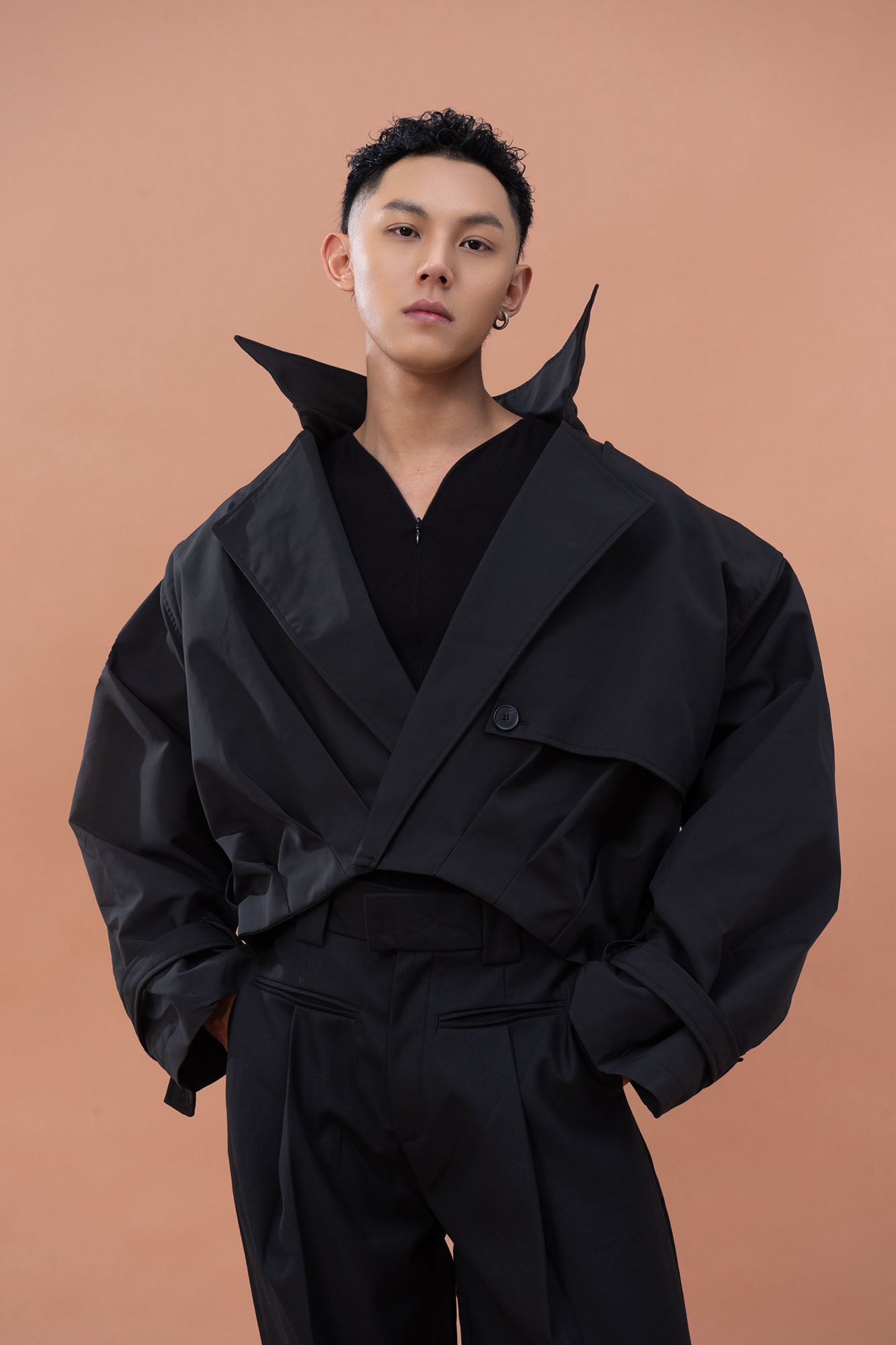 CLP Architectural Cropped Trench Jacket