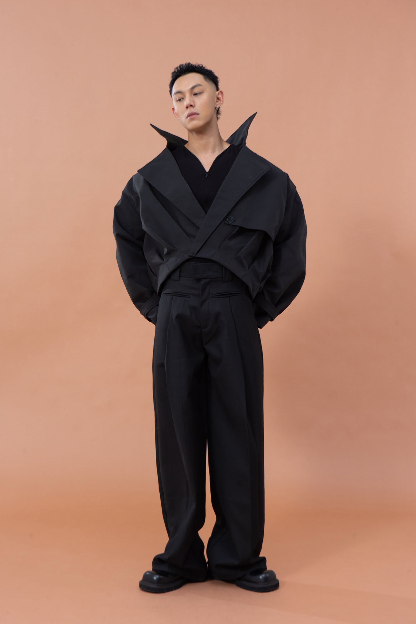 CLP Architectural Cropped Trench Jacket