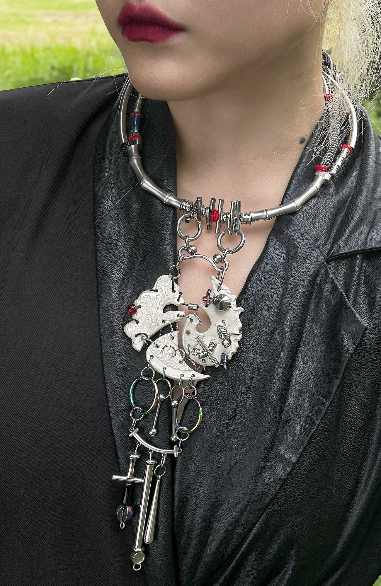 ILLUSORY × YBDX ZHAXii Deconstructed Architectural Tribal Necklace