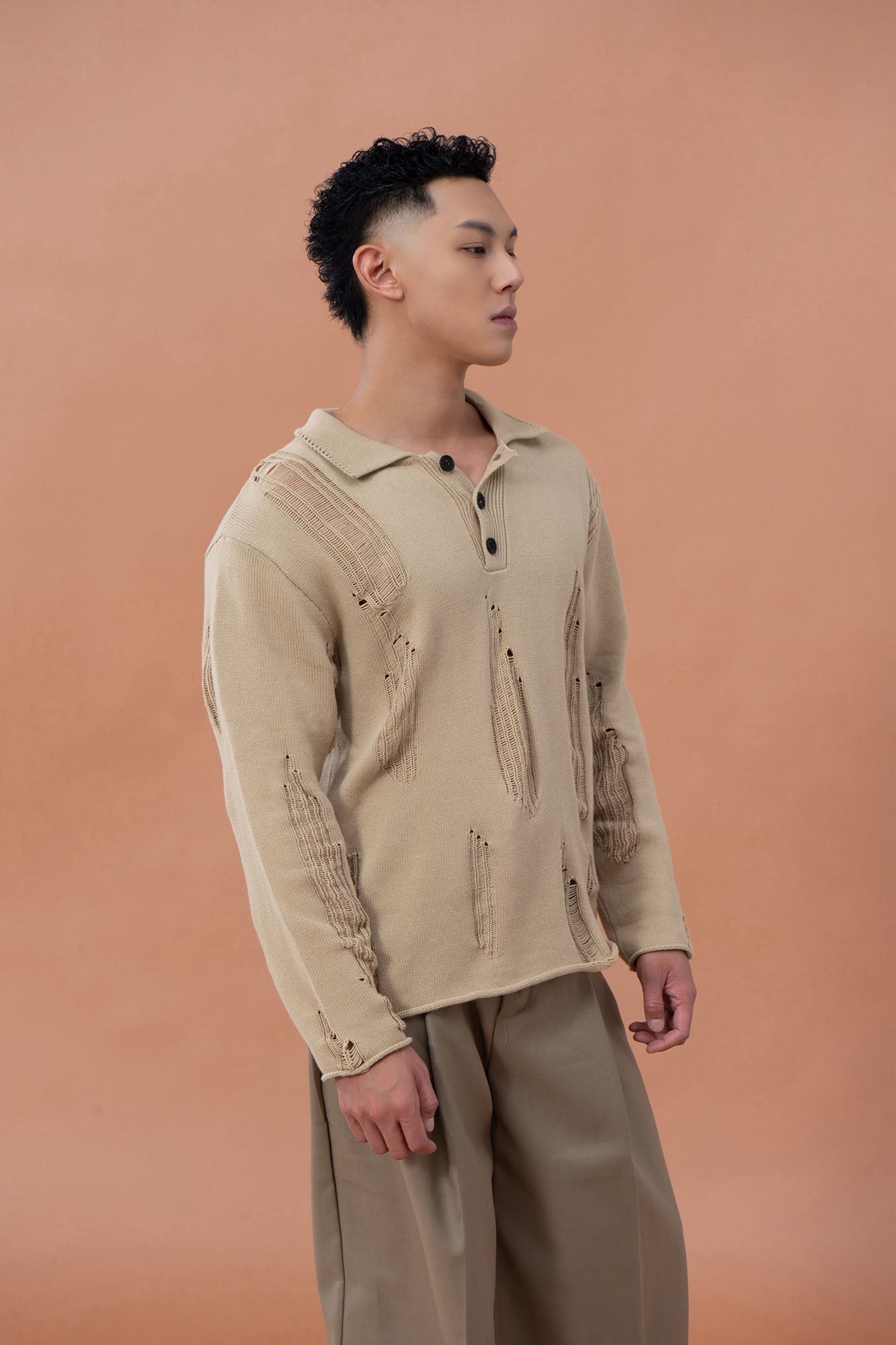 CLP Distressed Polo Sweater