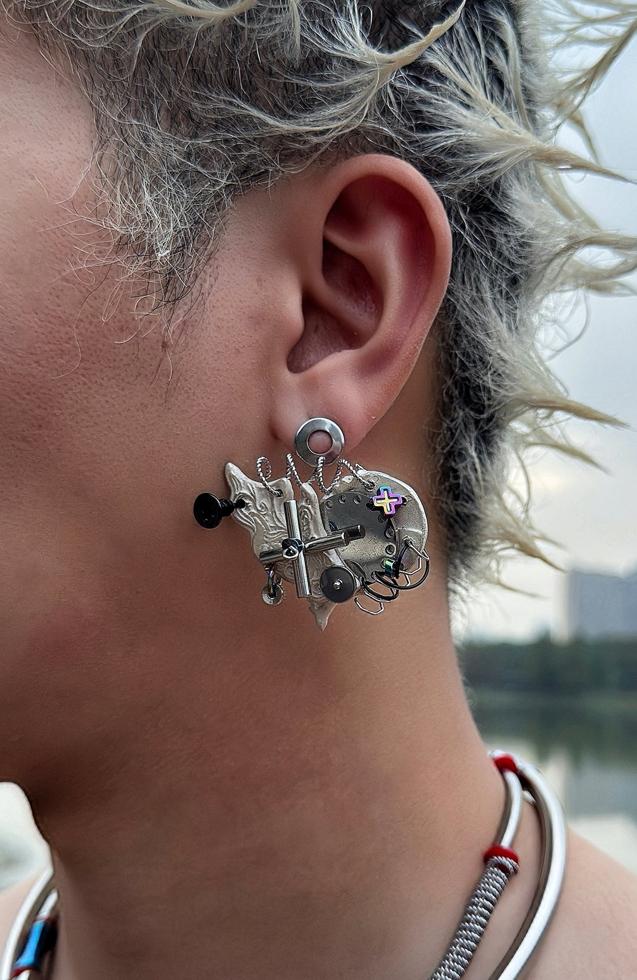 ILLUSORY × YBDX ZHAXii Tribal-Mechancial One-Piece Earring