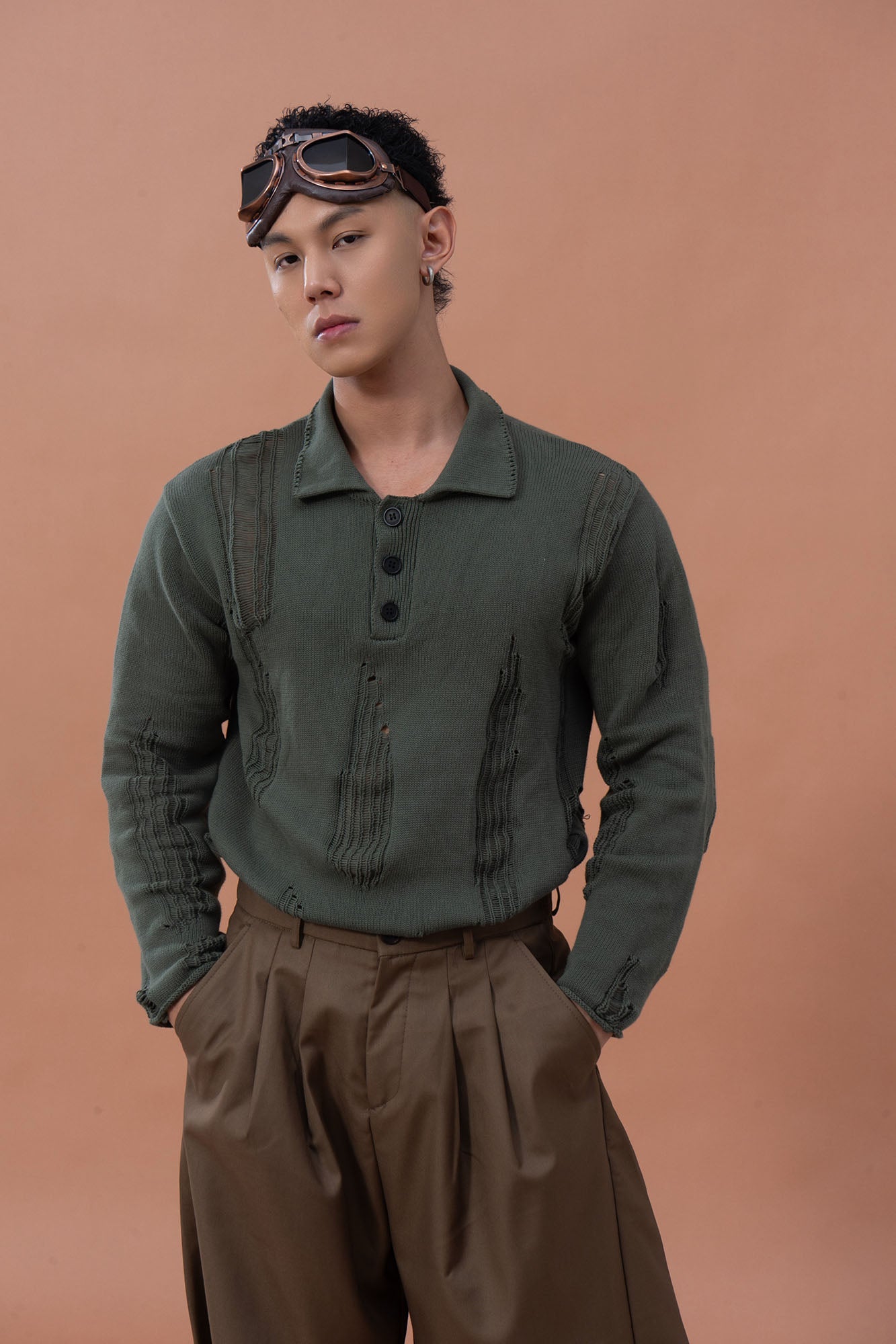 CLP Distressed Polo Sweater