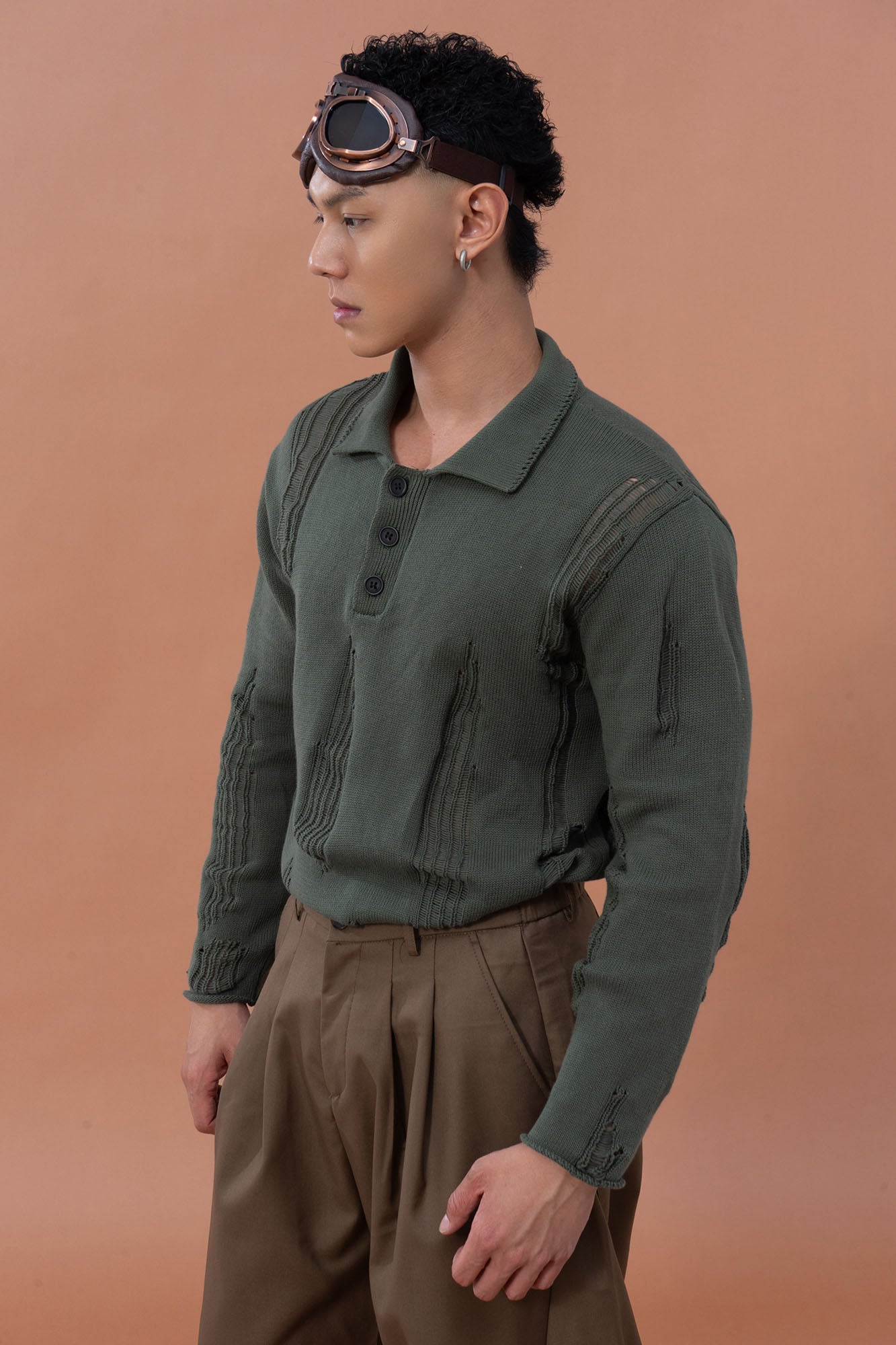 CLP Distressed Polo Sweater