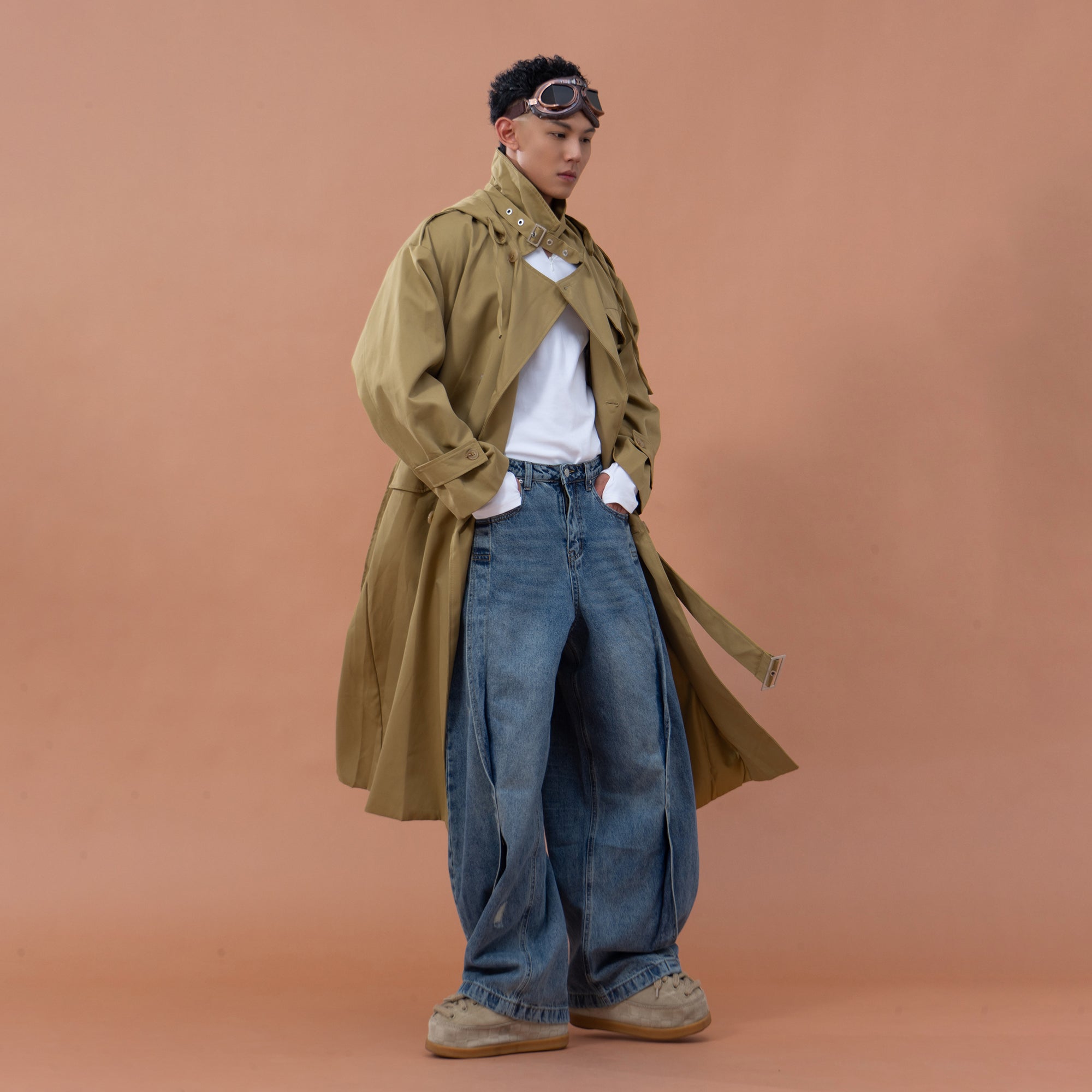 CLP Utility Belted Hooded Trench Coat, premium urban and streetwear designers apparel on PROJECTISR.com, CLP