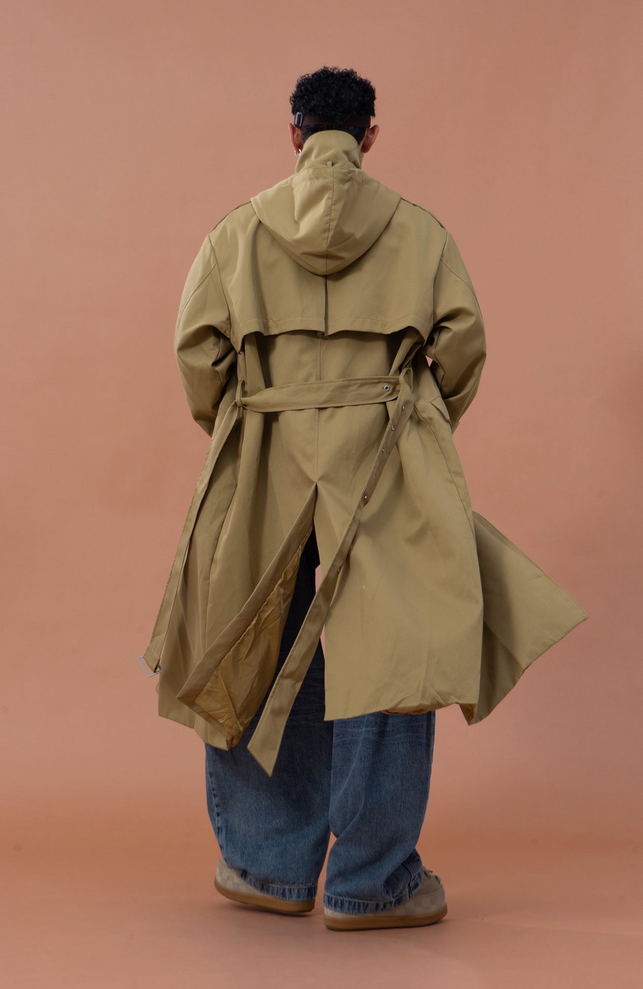 CLP Utility Belted Hooded Trench Coat, premium urban and streetwear designers apparel on PROJECTISR.com, CLP