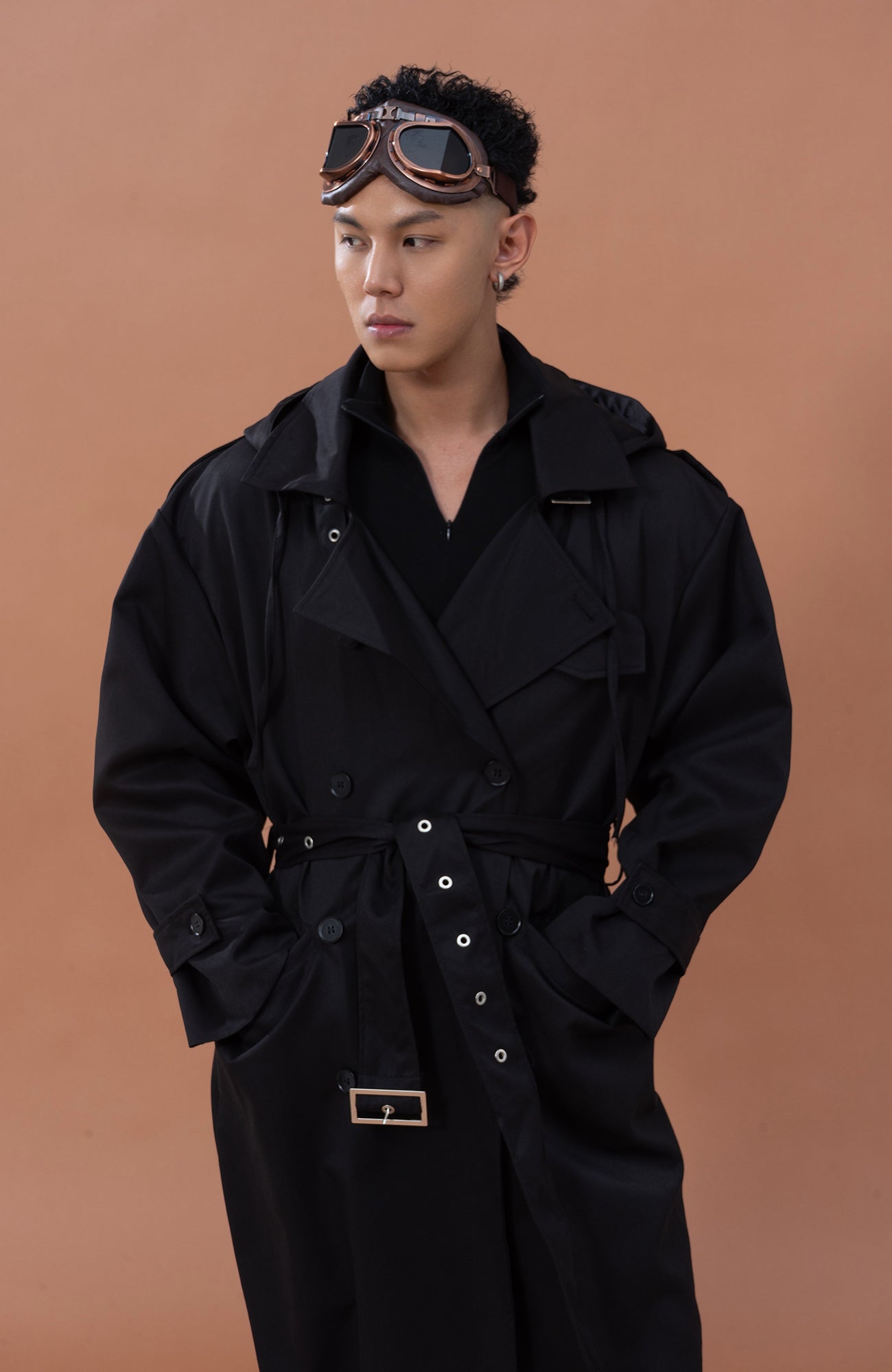 CLP Utility Belted Hooded Trench Coat, premium urban and streetwear designers apparel on PROJECTISR.com, CLP