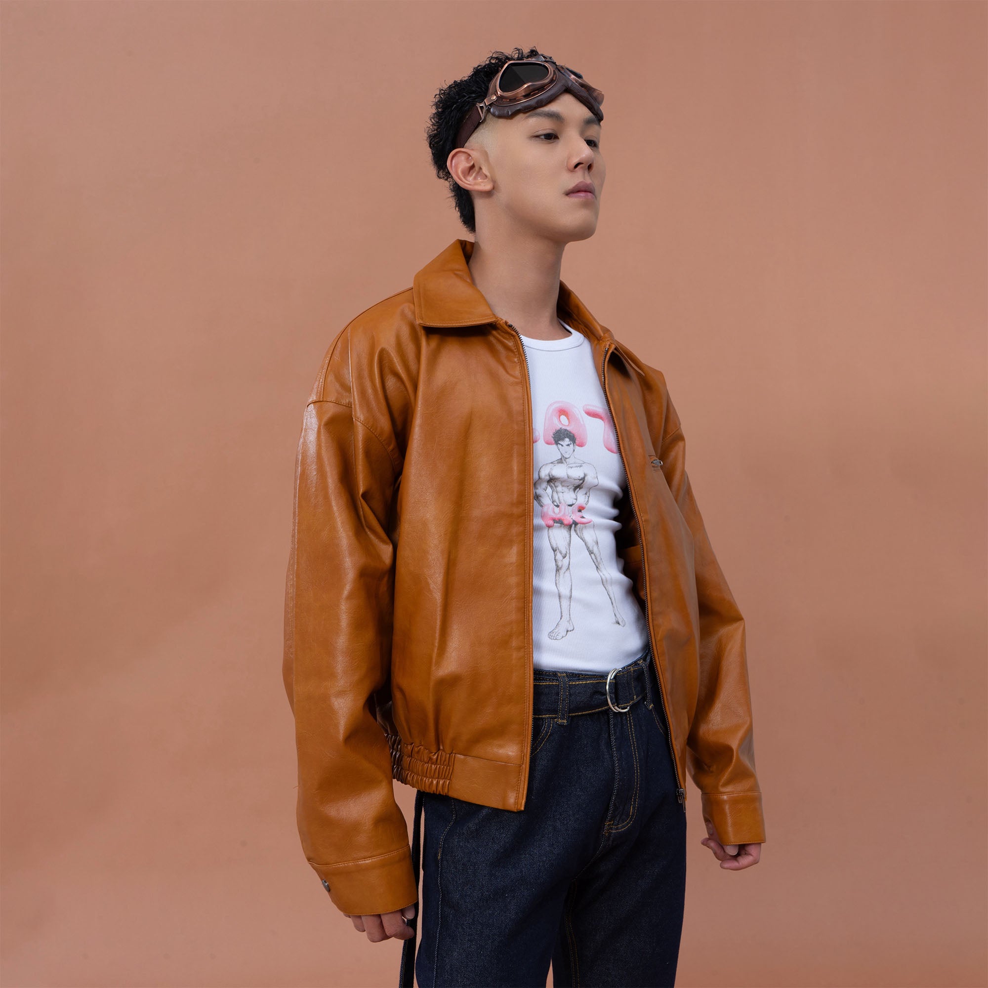 CLP Faux Leather Oversized Blouson