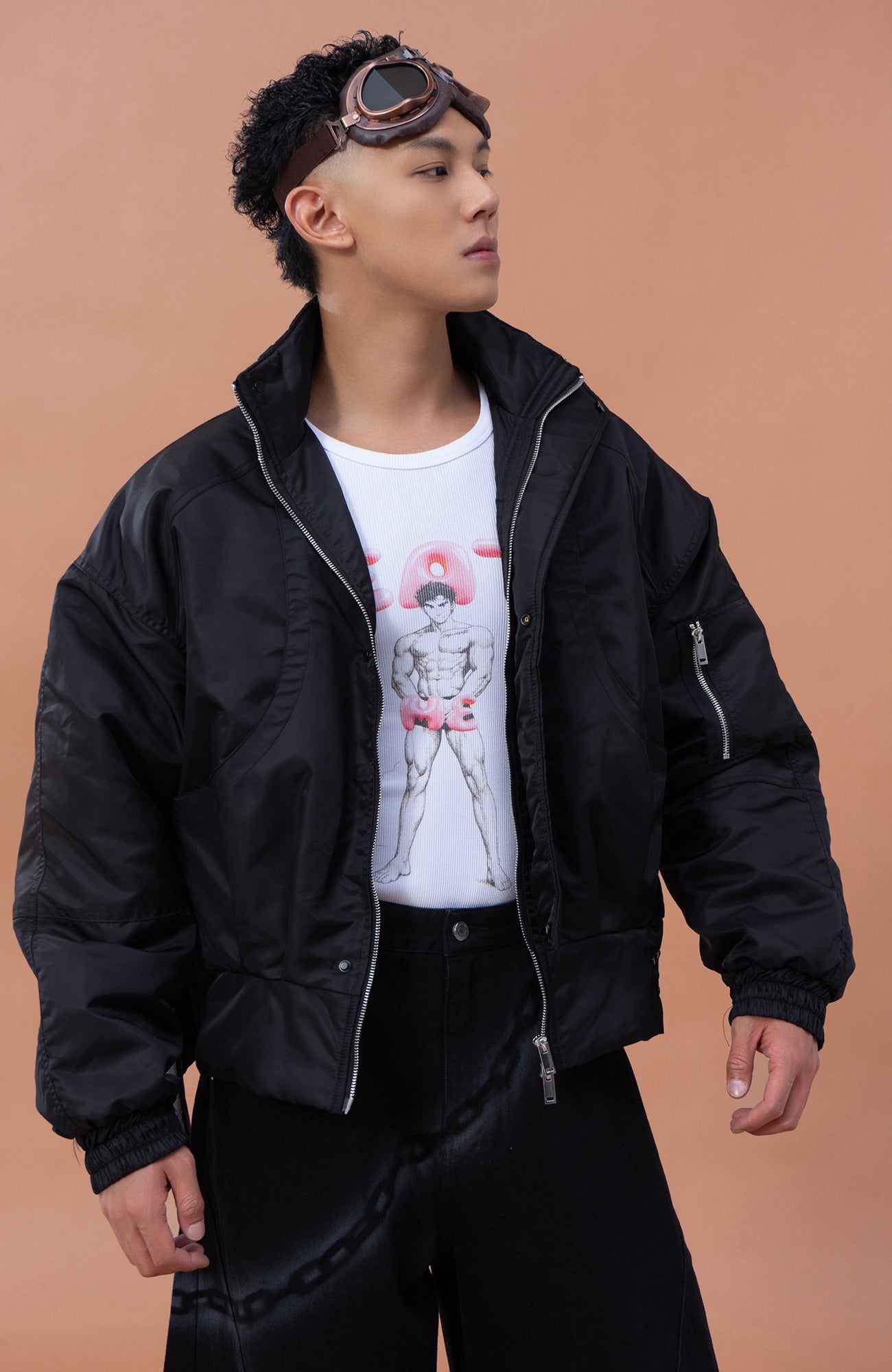 CLP Raglan Cropped Puffer Jacket, premium urban and streetwear designers apparel on PROJECTISR.com, CLP