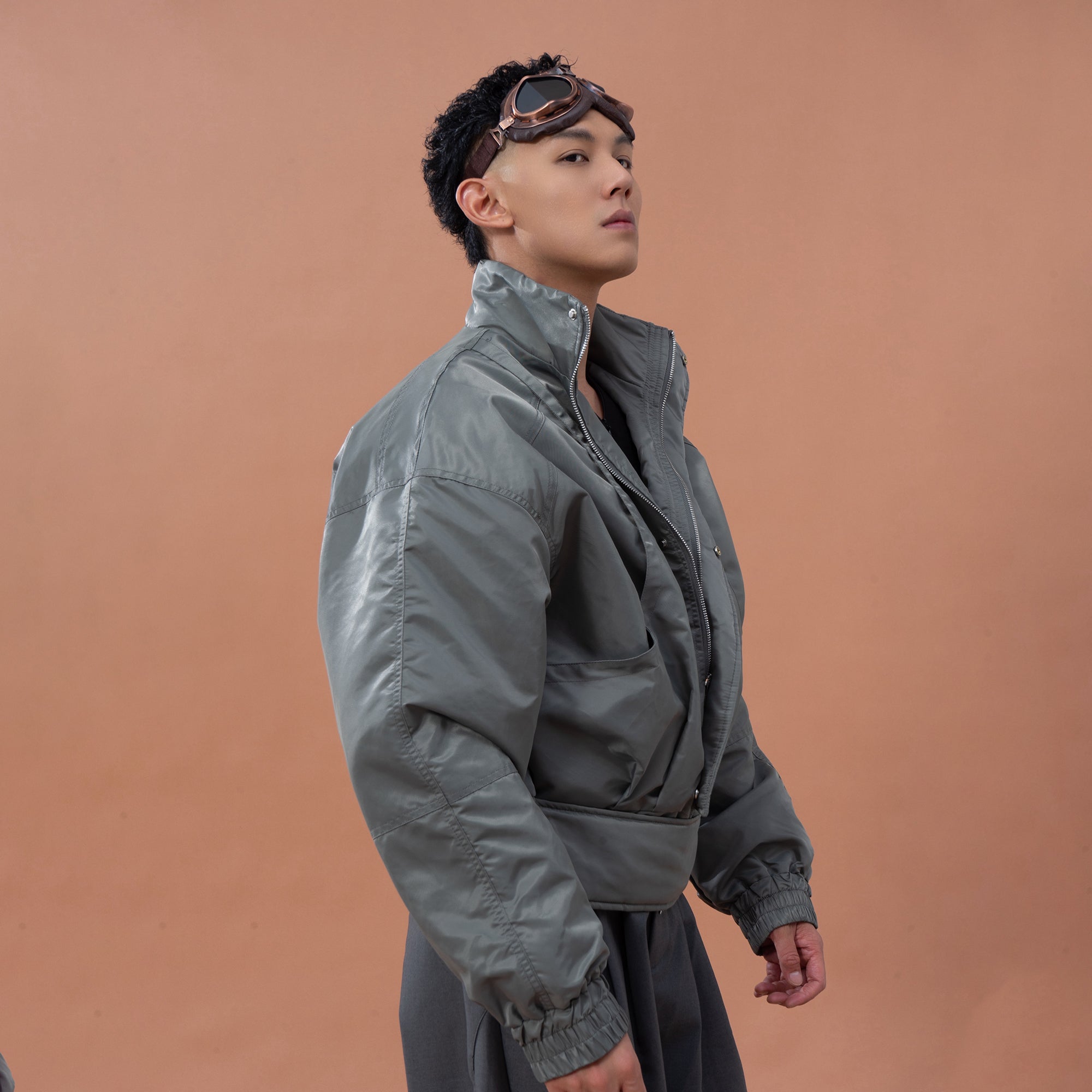 CLP Raglan Cropped Puffer Jacket, premium urban and streetwear designers apparel on PROJECTISR.com, CLP