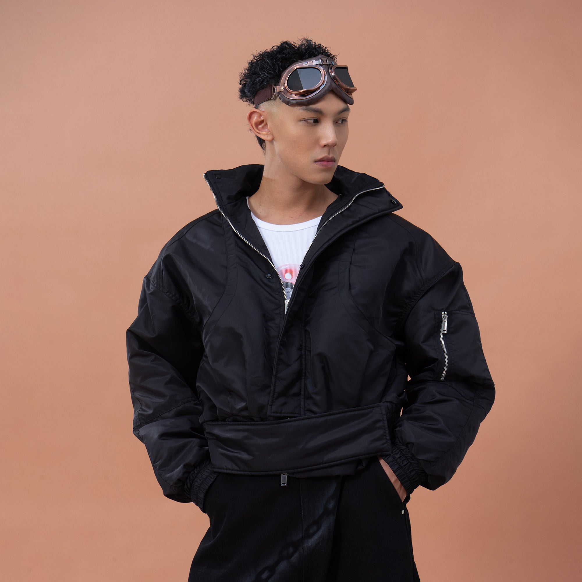 CLP Raglan Cropped Puffer Jacket, premium urban and streetwear designers apparel on PROJECTISR.com, CLP