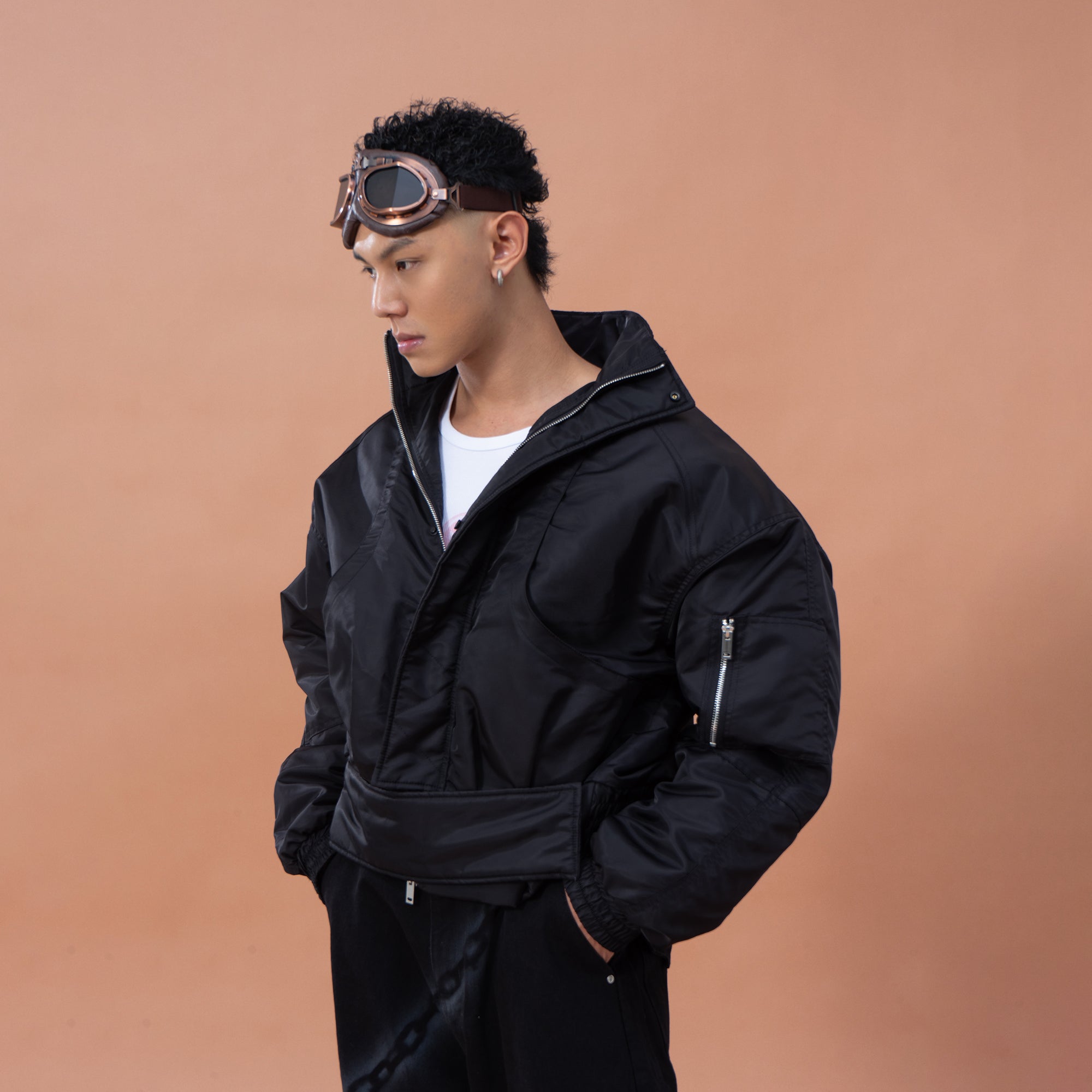 CLP Raglan Cropped Puffer Jacket, premium urban and streetwear designers apparel on PROJECTISR.com, CLP