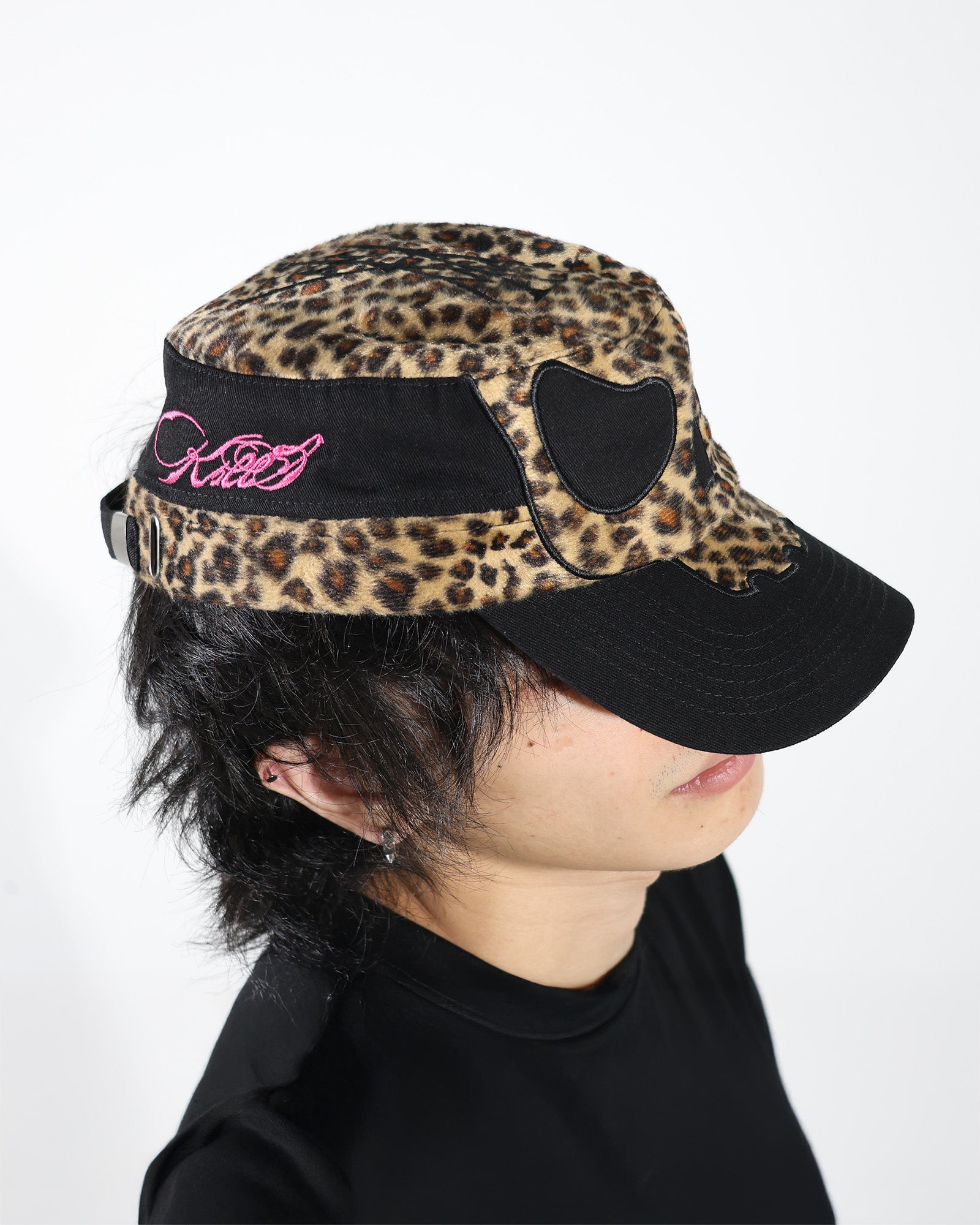 PCCVISION Leopard Skull Patchwork Field Cap