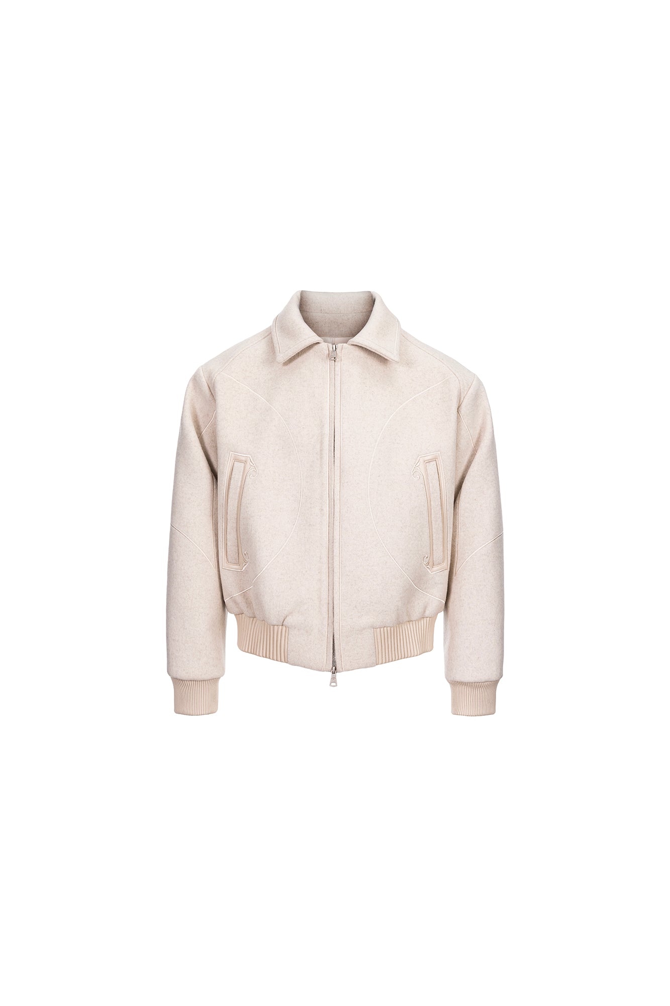 CATSSTAC Topstitch Ornate Pocket Wool-Blend Jacket