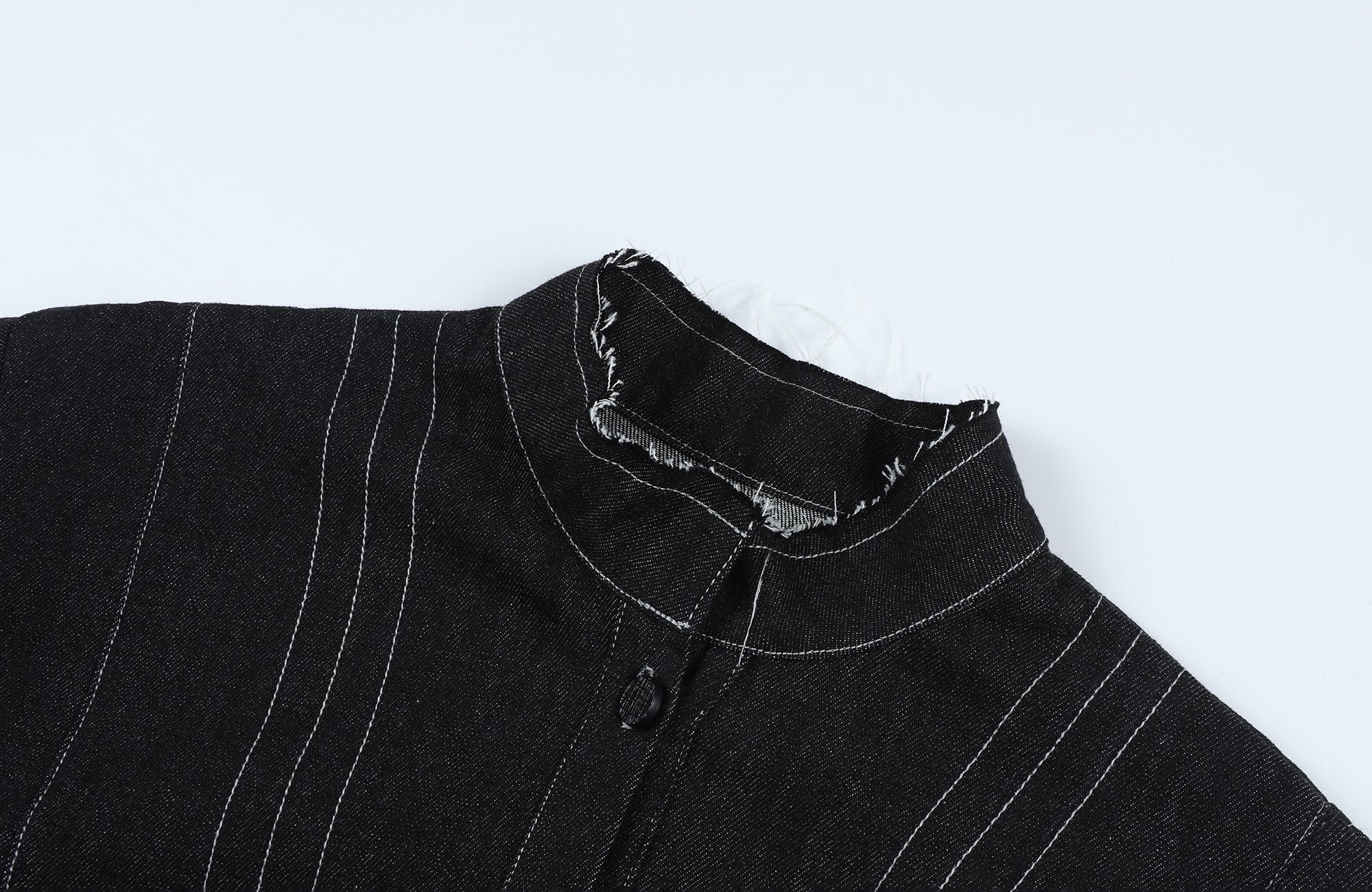 2000RSK Frayed Denim Short-Sleeve Button-Down Shirt