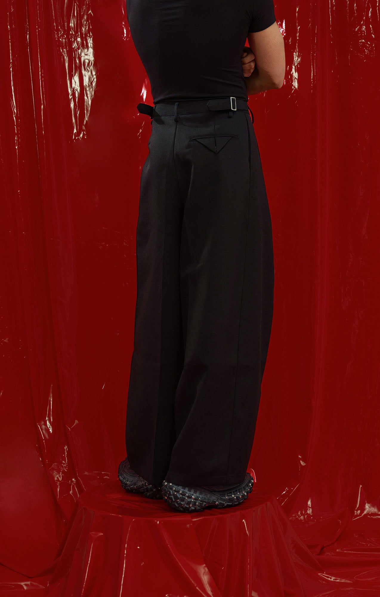 CLP Classic Pleats Oversized Pants, premium urban and streetwear designers apparel on PROJECTISR.com, CLP