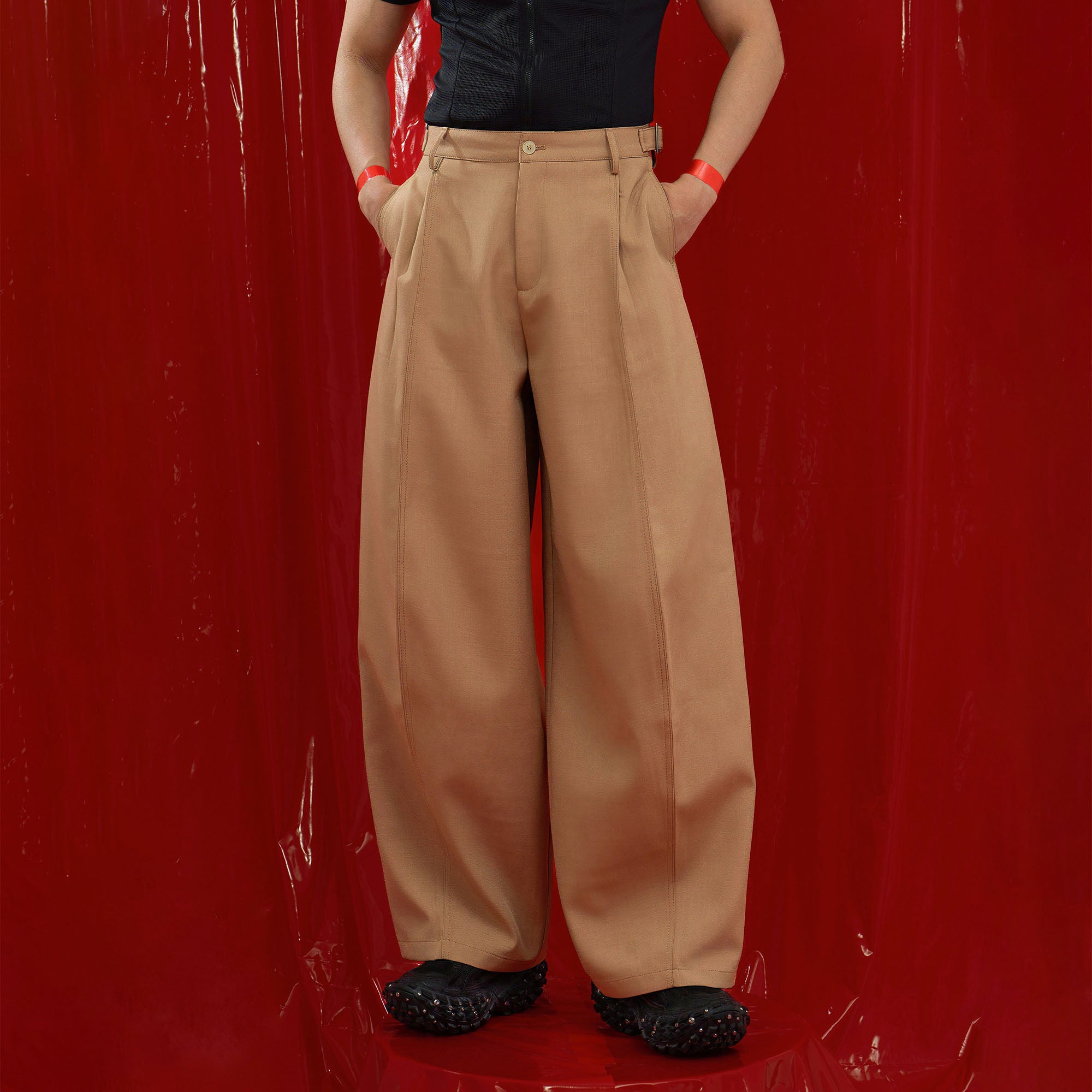 CLP Classic Pleats Oversized Pants, premium urban and streetwear designers apparel on PROJECTISR.com, CLP