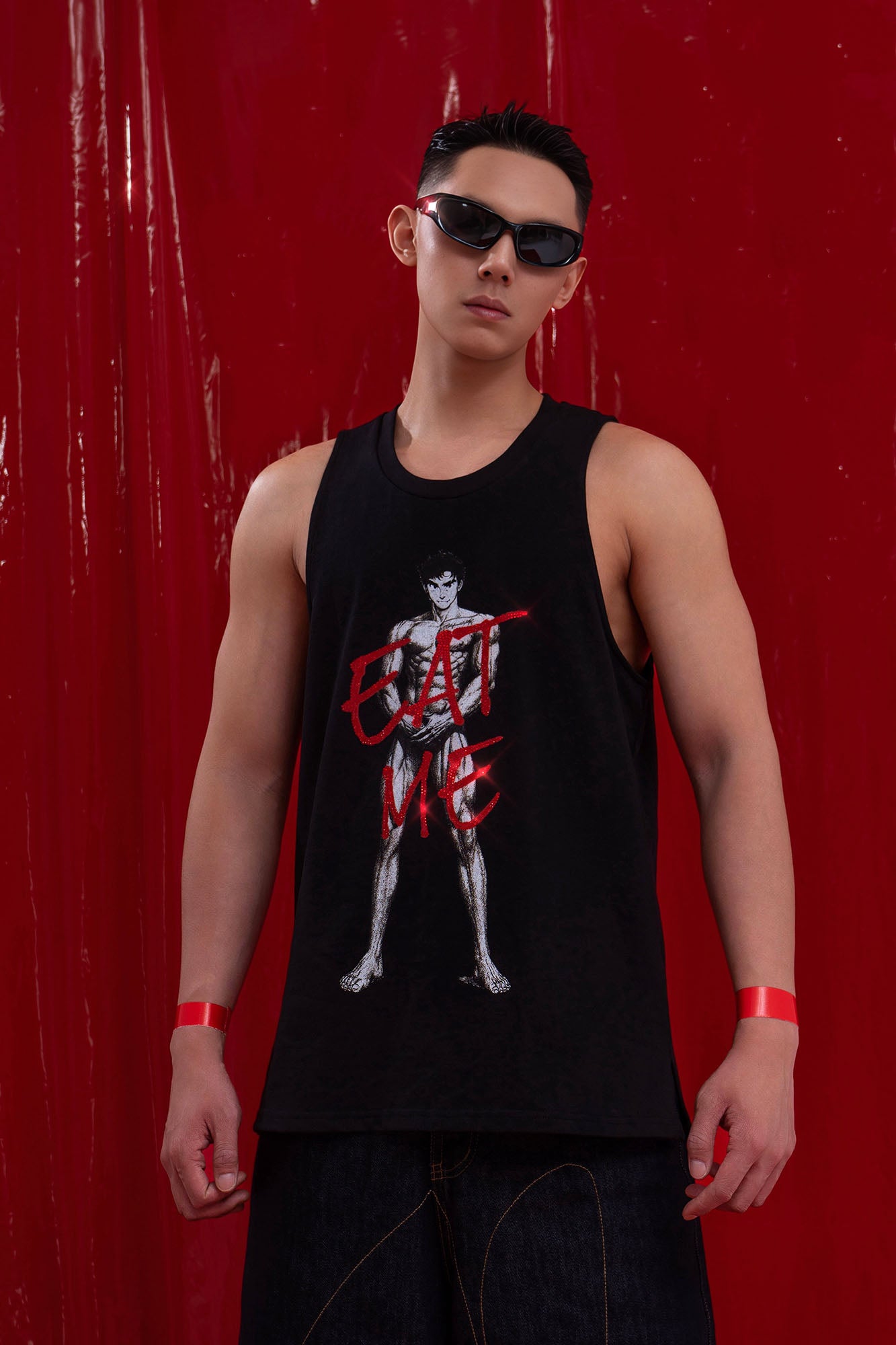 CLP Diamond Eat Me Graphic Tank Top, premium urban and streetwear designers apparel on PROJECTISR.com, CLP
