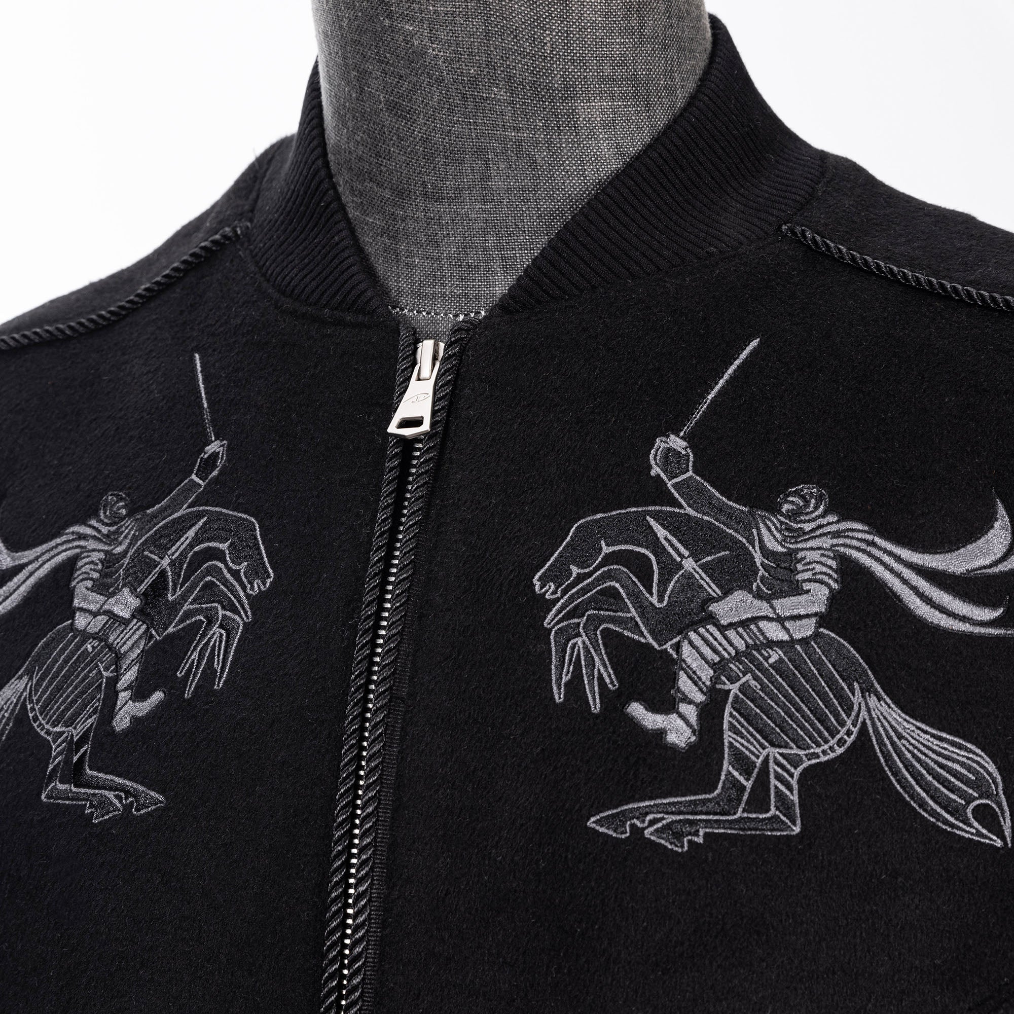 CATSSTAC Warrior Embroidered Panel Bomber Jacket, premium urban and streetwear designers apparel on PROJECTISR.com, CATSSTAC