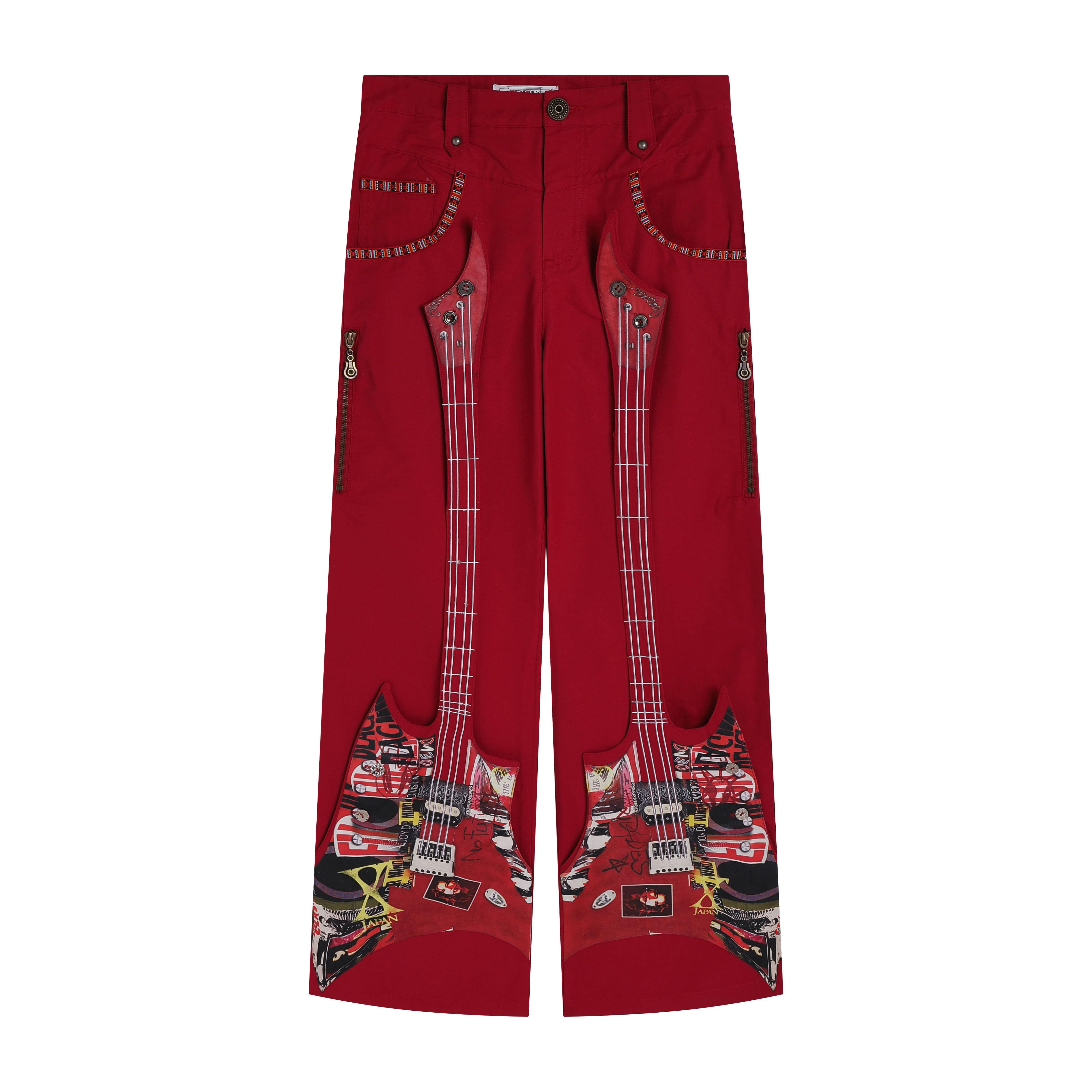 DND4DES The Bass Pants Red, premium urban and streetwear designers apparel on PROJECTISR.com, DND4DES