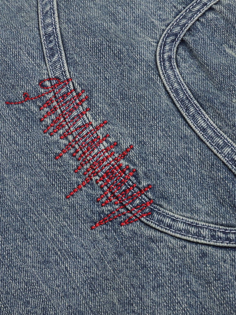 DND4DES Spiral Splice Embroidered Jeans, premium urban and streetwear designers apparel on PROJECTISR.com, DND4DES