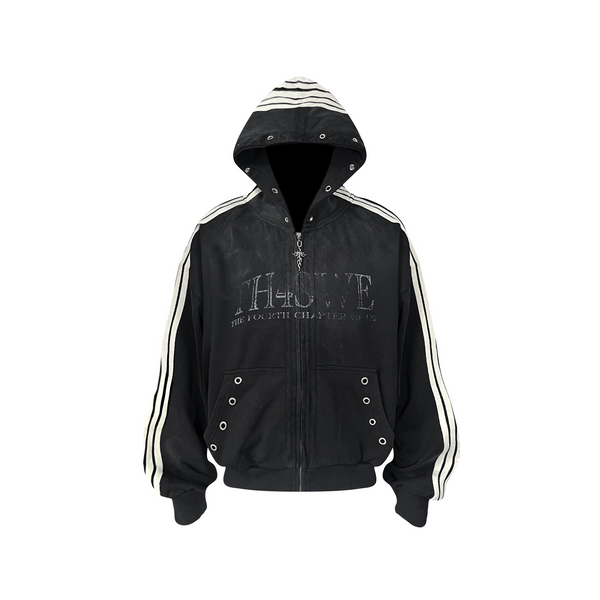 h*y様 【美品】CTHY eVent TECH HOODED JACKET　s TH4SWE Washed Striped Hooded Jacket