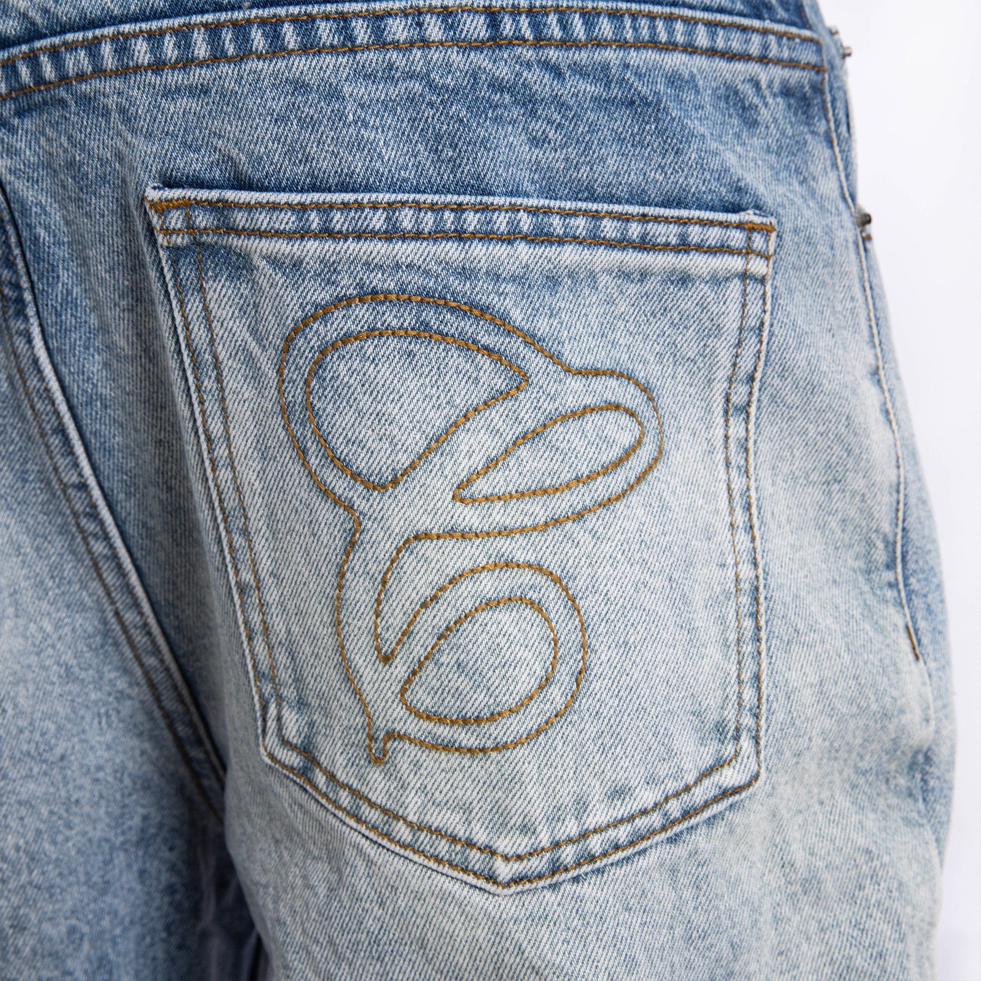 CATSSTAC Frost-Washed Distressed Straight-Leg Jeans, premium urban and streetwear designers apparel on PROJECTISR.com, CATSSTAC