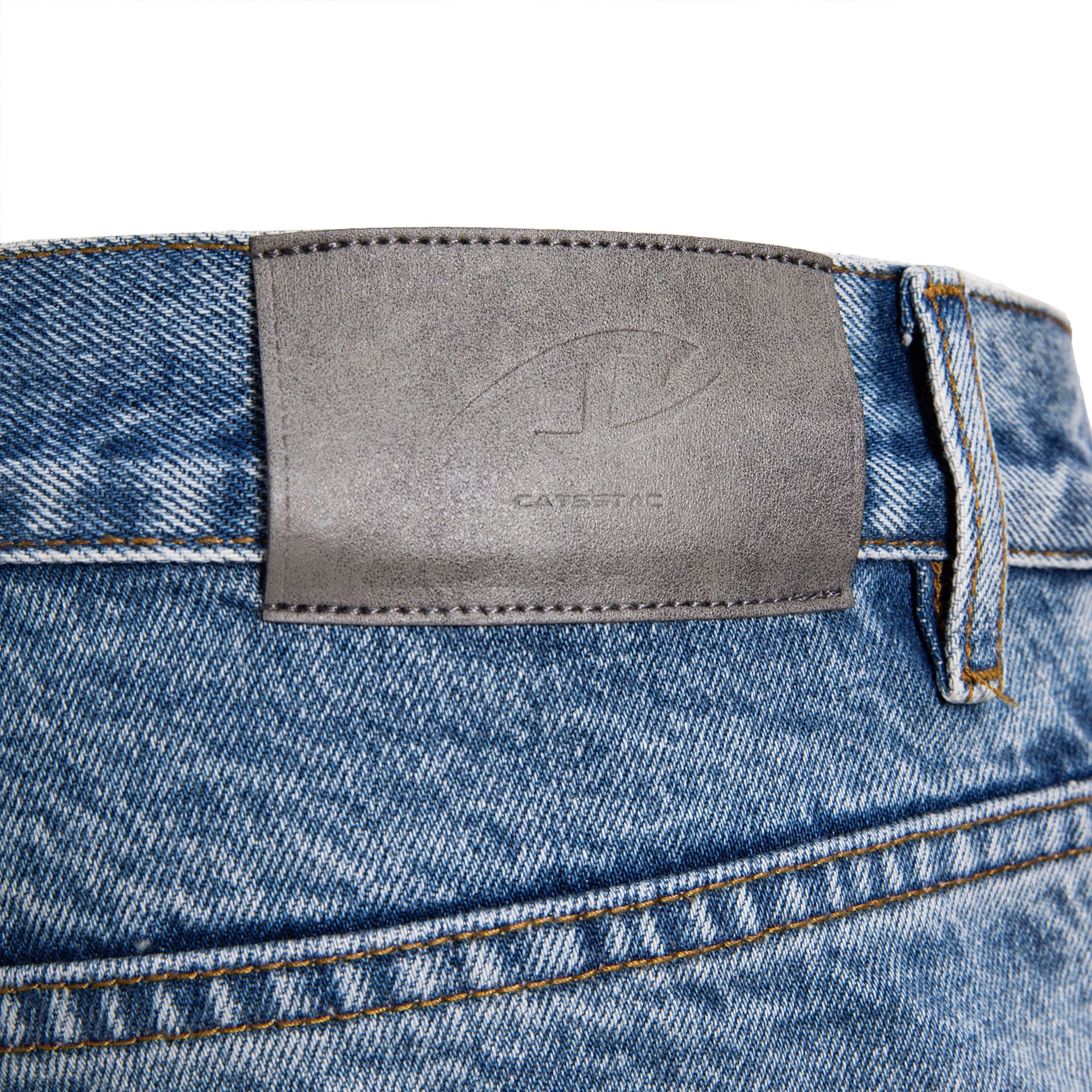 CATSSTAC Frost-Washed Distressed Straight-Leg Jeans, premium urban and streetwear designers apparel on PROJECTISR.com, CATSSTAC
