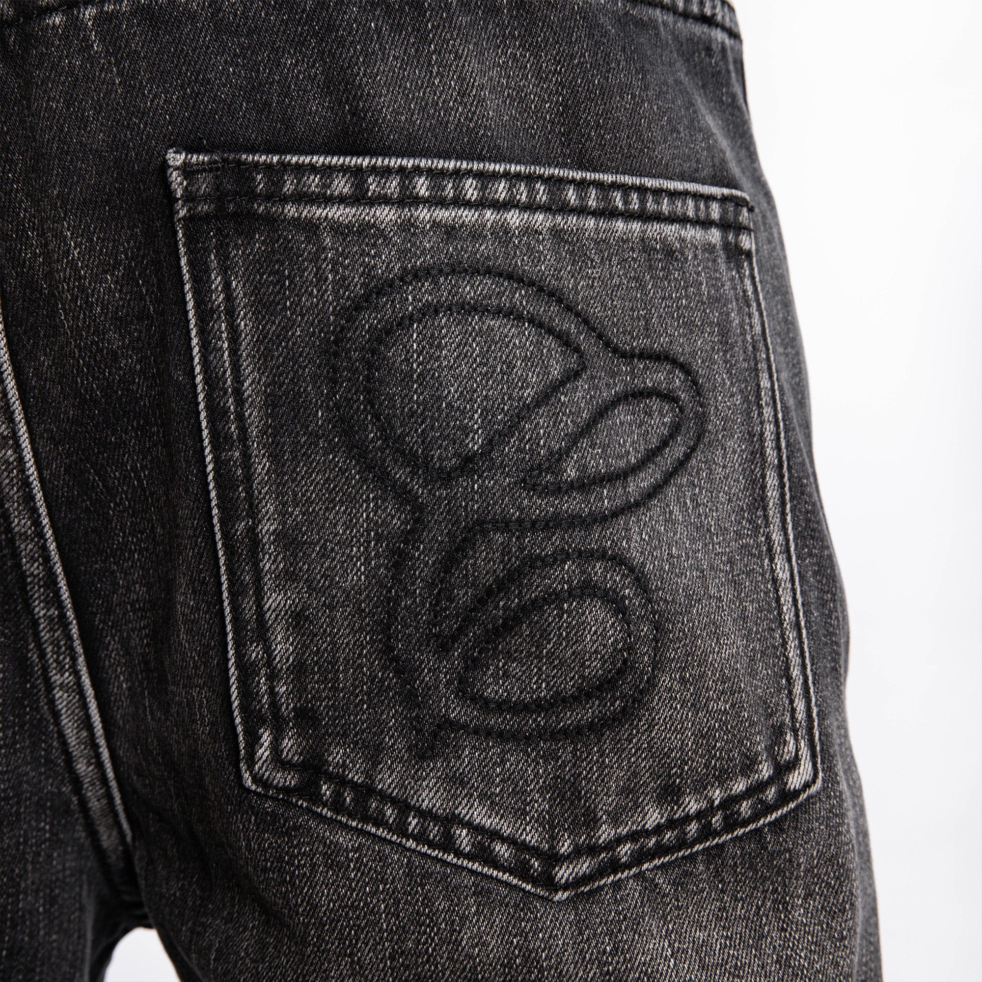 CATSSTAC Whisker Washed Frayed Straight-Leg Jeans, premium urban and streetwear designers apparel on PROJECTISR.com, CATSSTAC