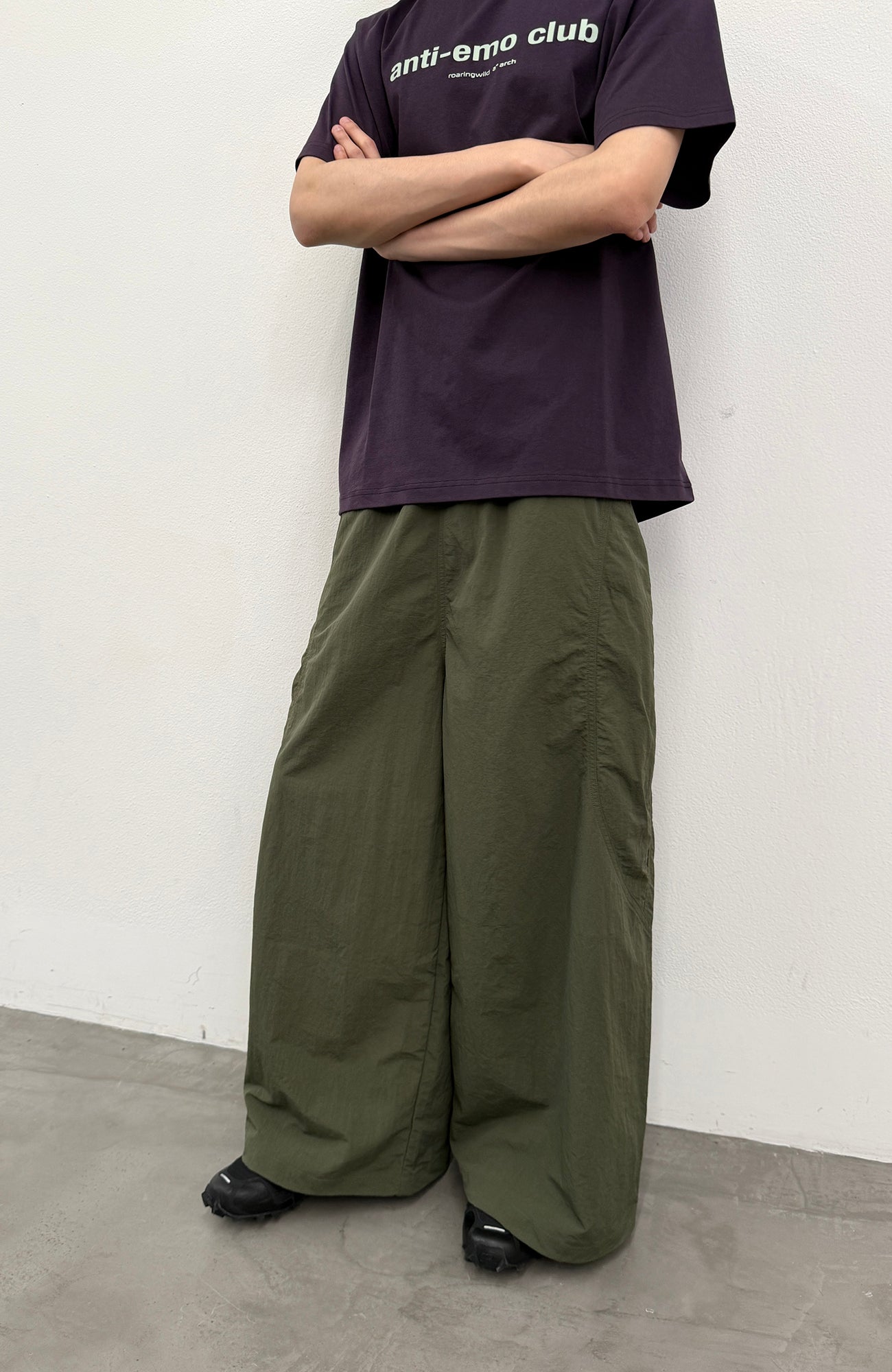 ROARINGWILD A ARCH Quick-Dry Wide-Leg Parachute Pants