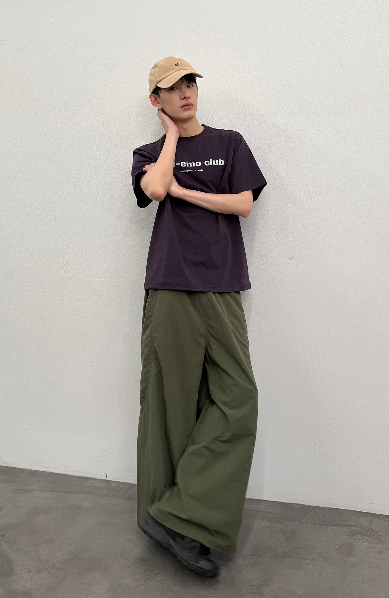 ROARINGWILD A ARCH Quick-Dry Wide-Leg Parachute Pants