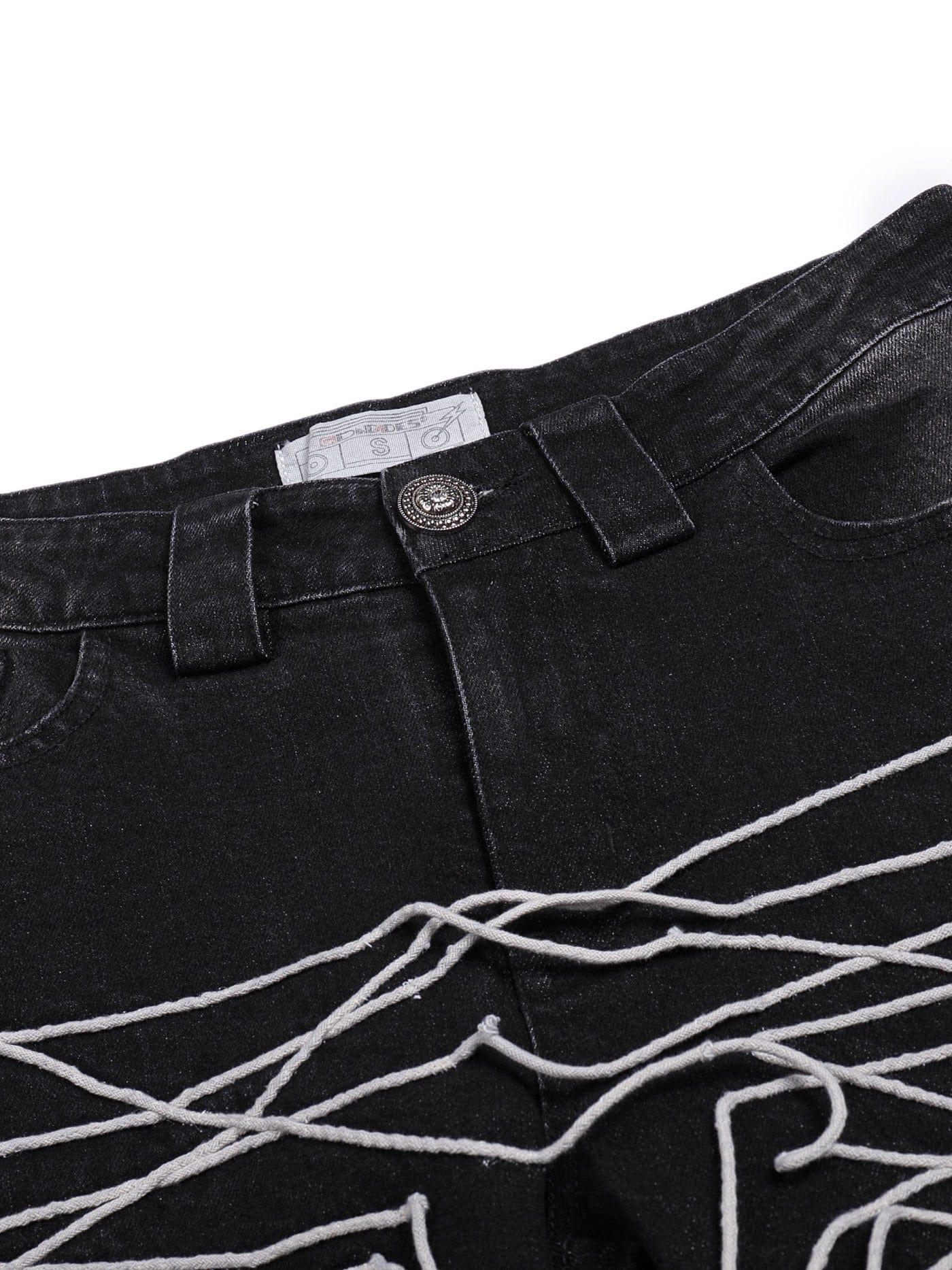 DND4DES Shoelace Washed Jeans, premium urban and streetwear designers apparel on PROJECTISR.com, DND4DES