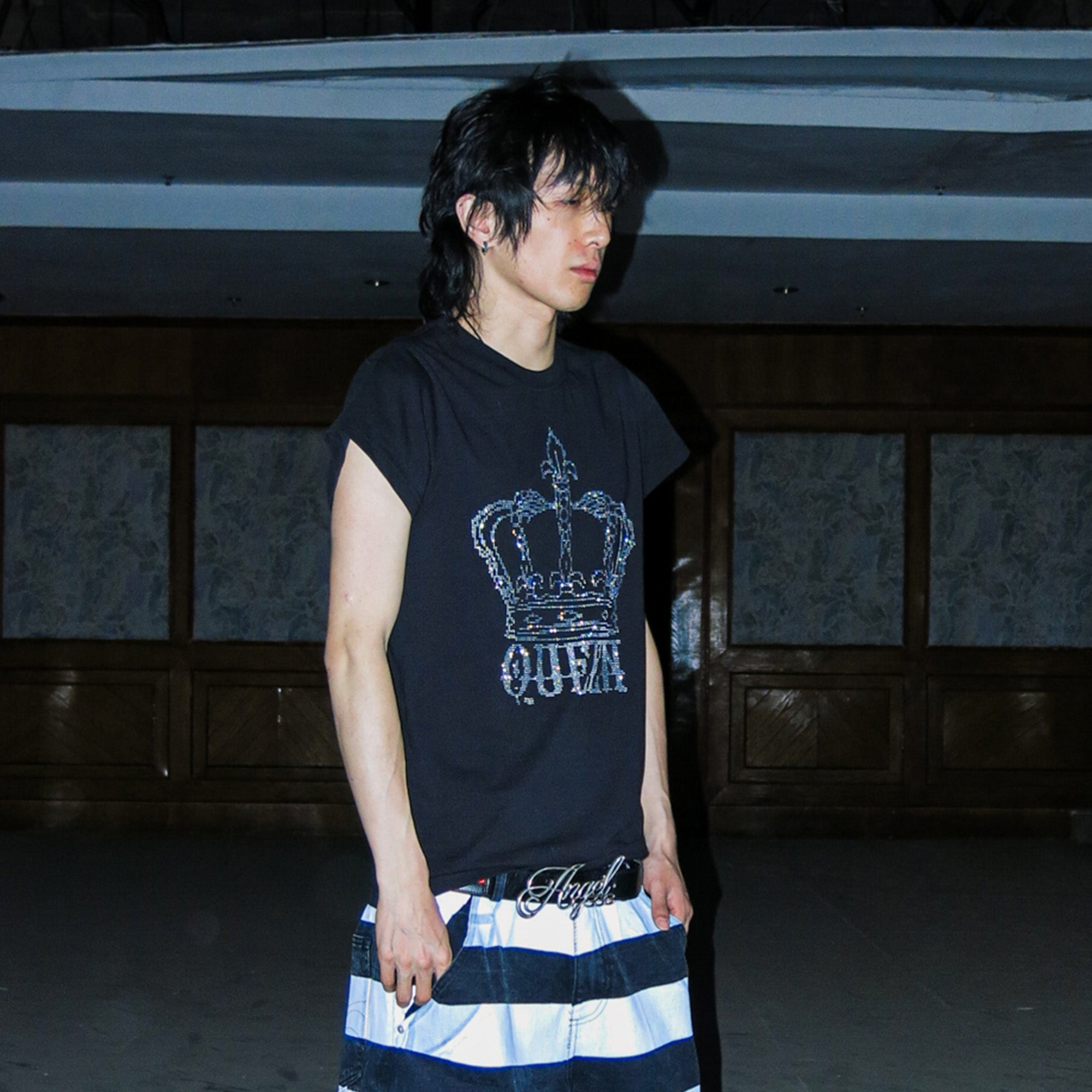 PCCVISION Rhinestone Crown Graphic Tee, premium urban and streetwear designers apparel on PROJECTISR.com, PCCVISION