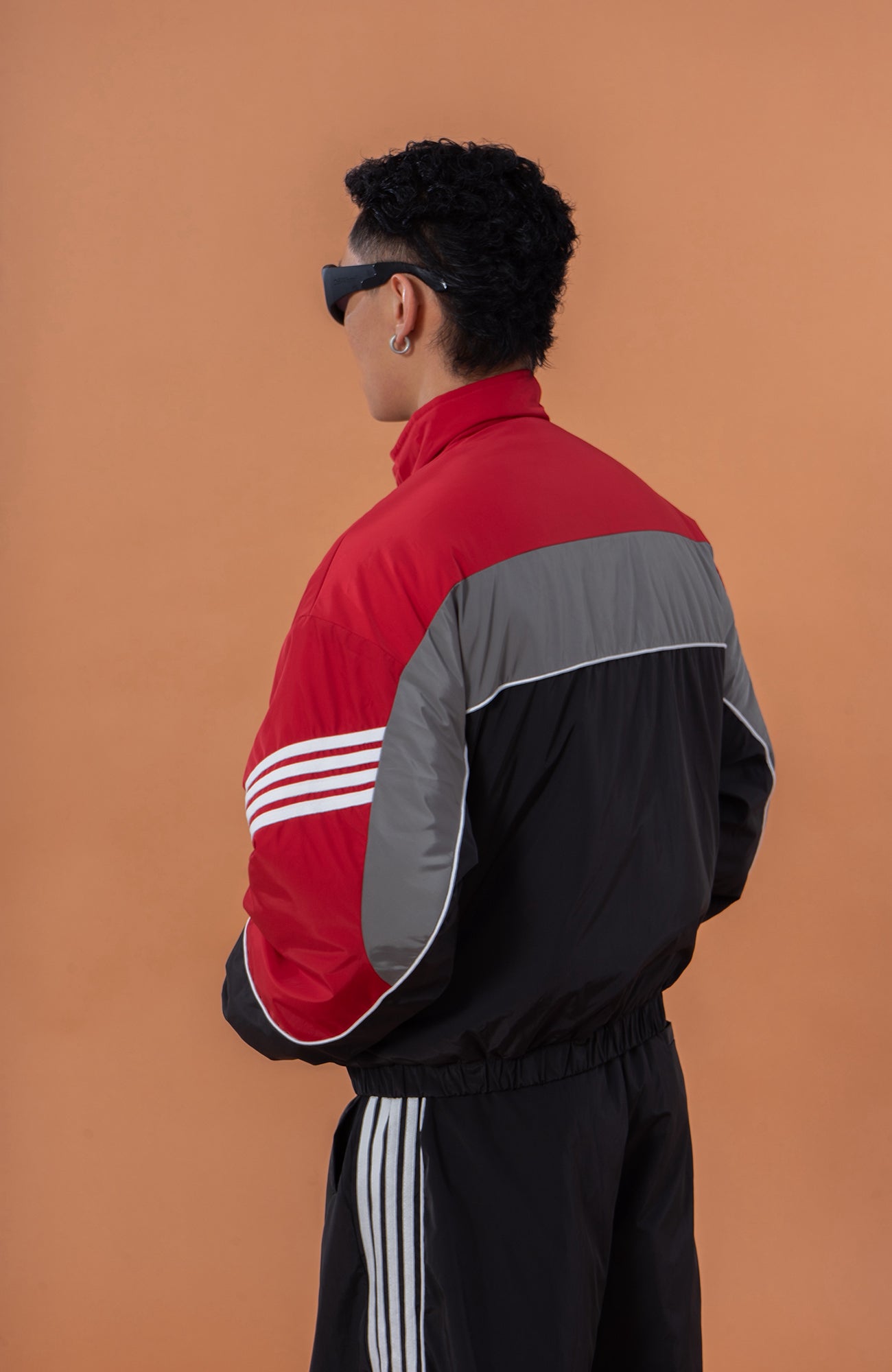 CLP Retro Contrast Striped Puffer Jacket