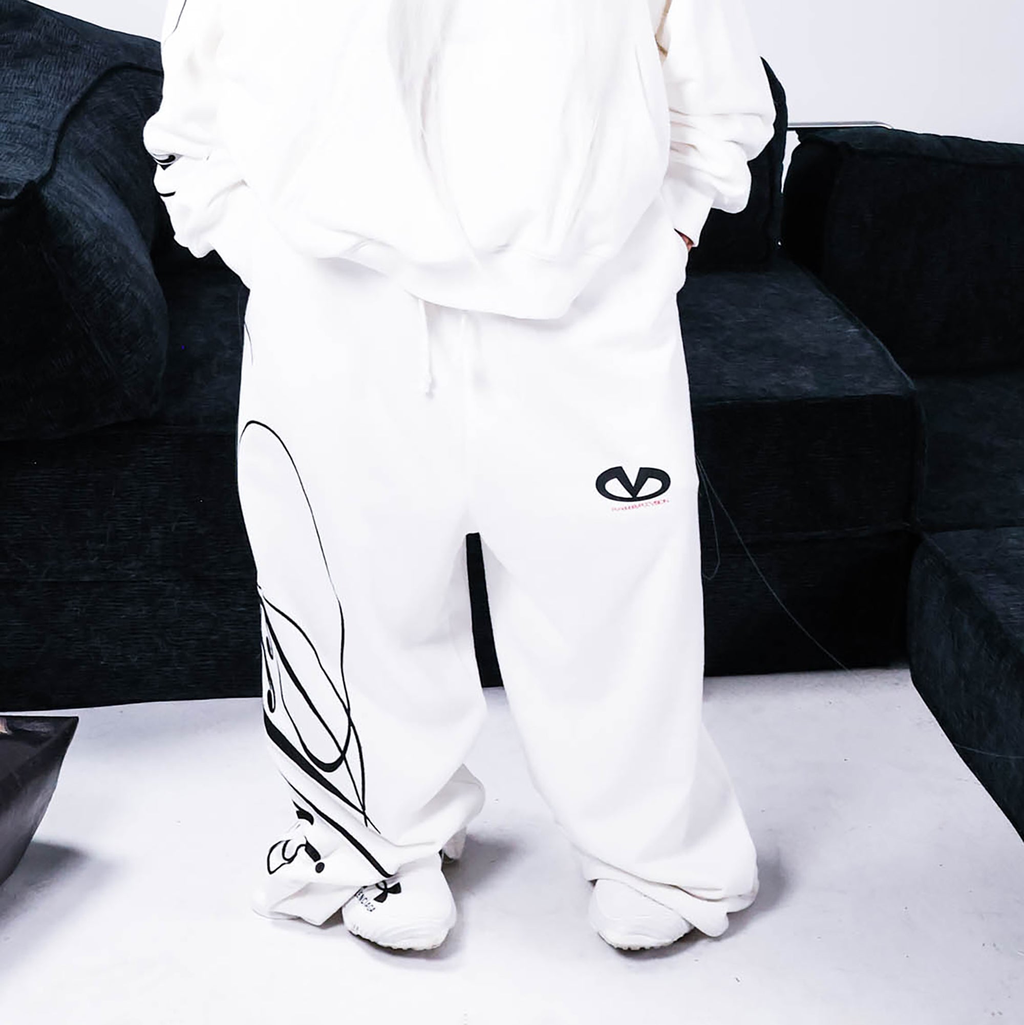PCCVISION Embroidered Oversized Sweatpants