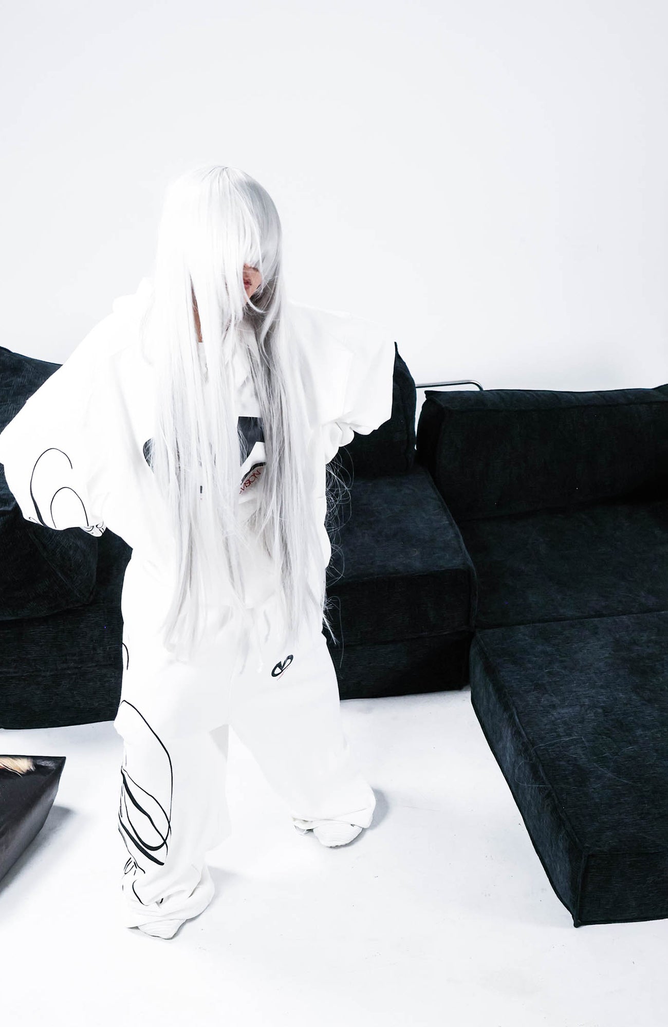 PCCVISION Embroidered Oversized Sweatpants