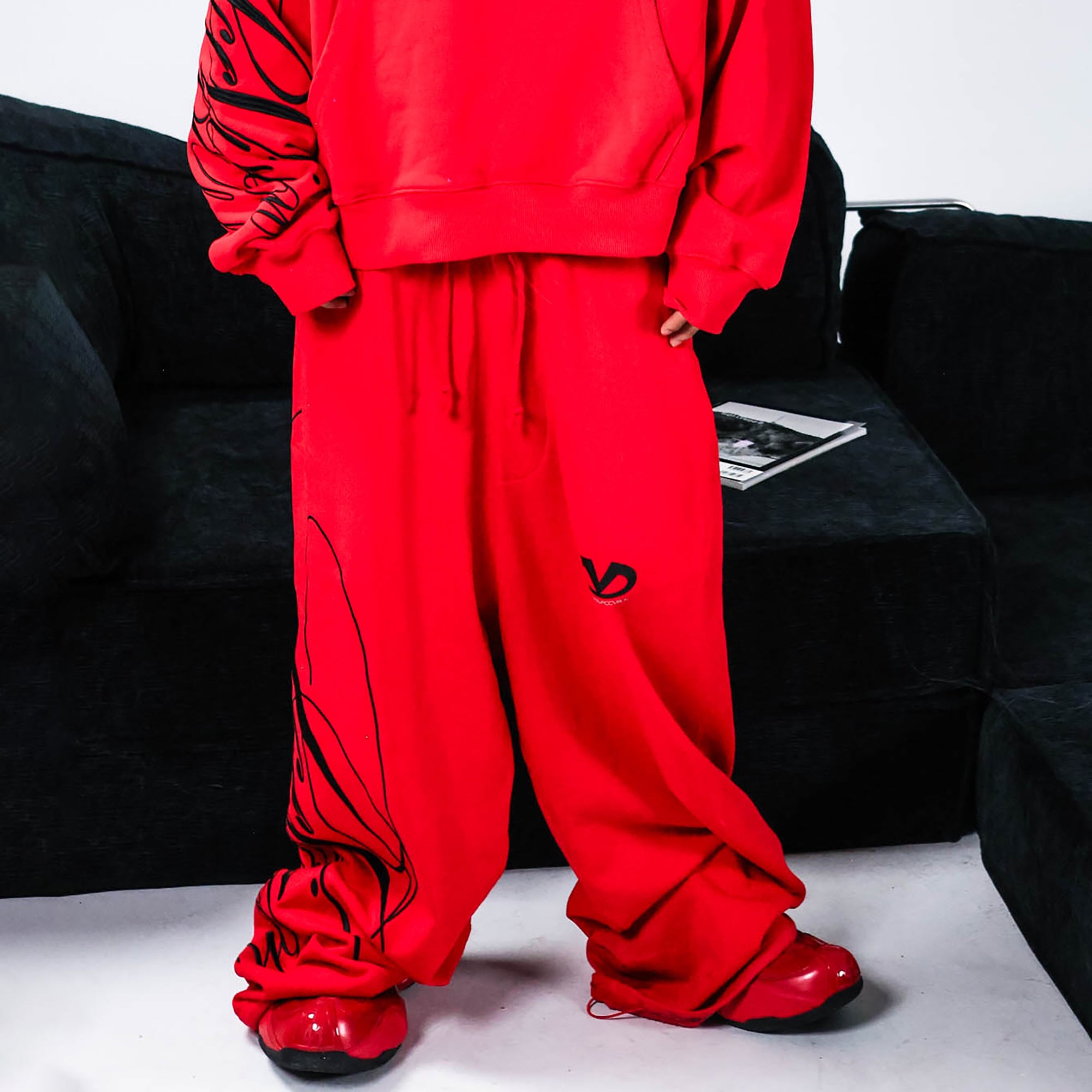 PCCVISION Embroidered Oversized Sweatpants