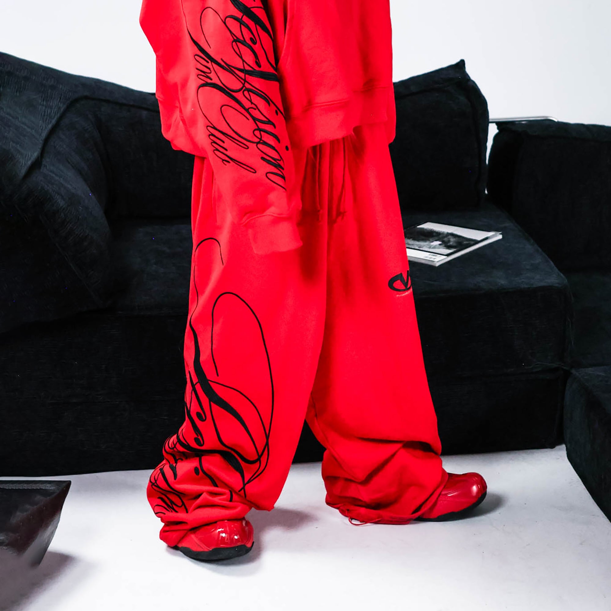 PCCVISION Embroidered Oversized Sweatpants