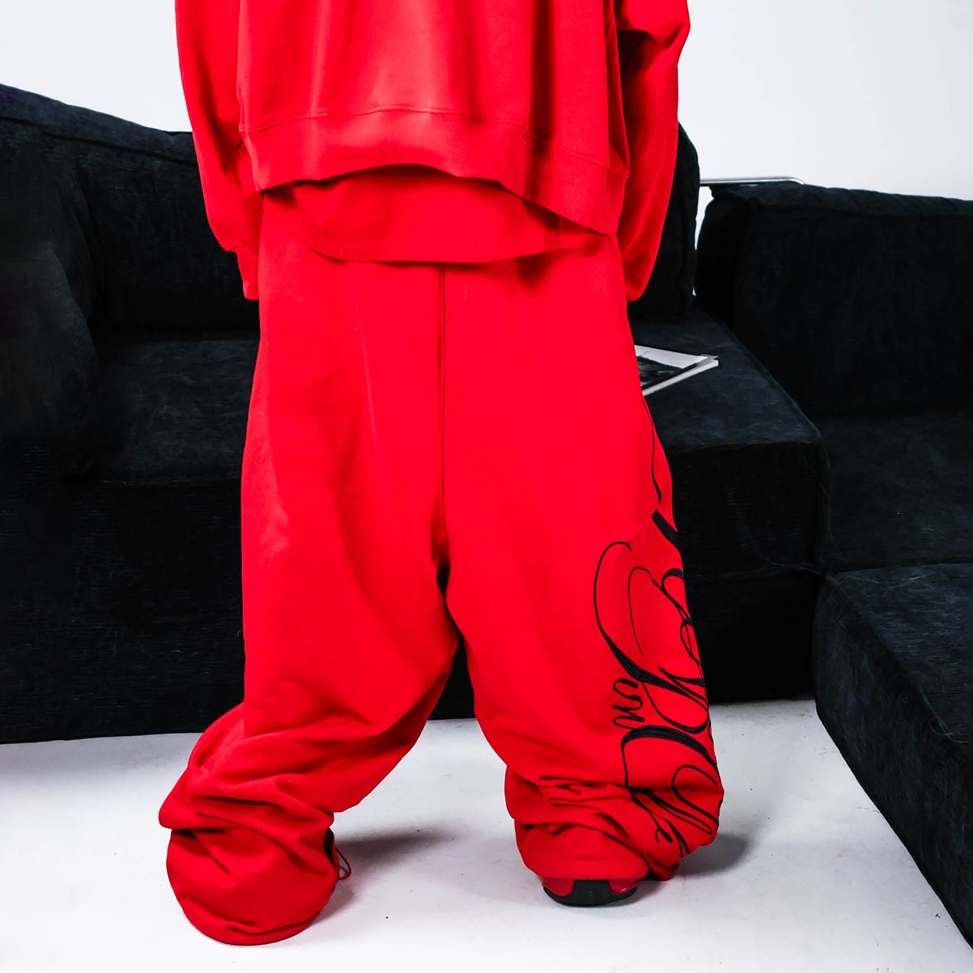PCCVISION Embroidered Oversized Sweatpants