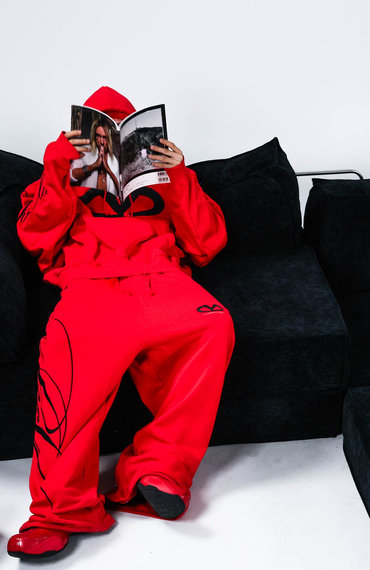 PCCVISION Embroidered Oversized Sweatpants