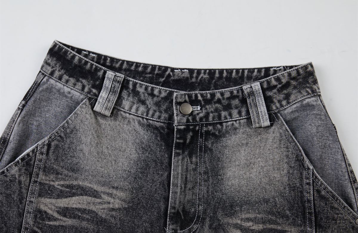 BOTANICA Washed Slim-Fit Distressed Jeans