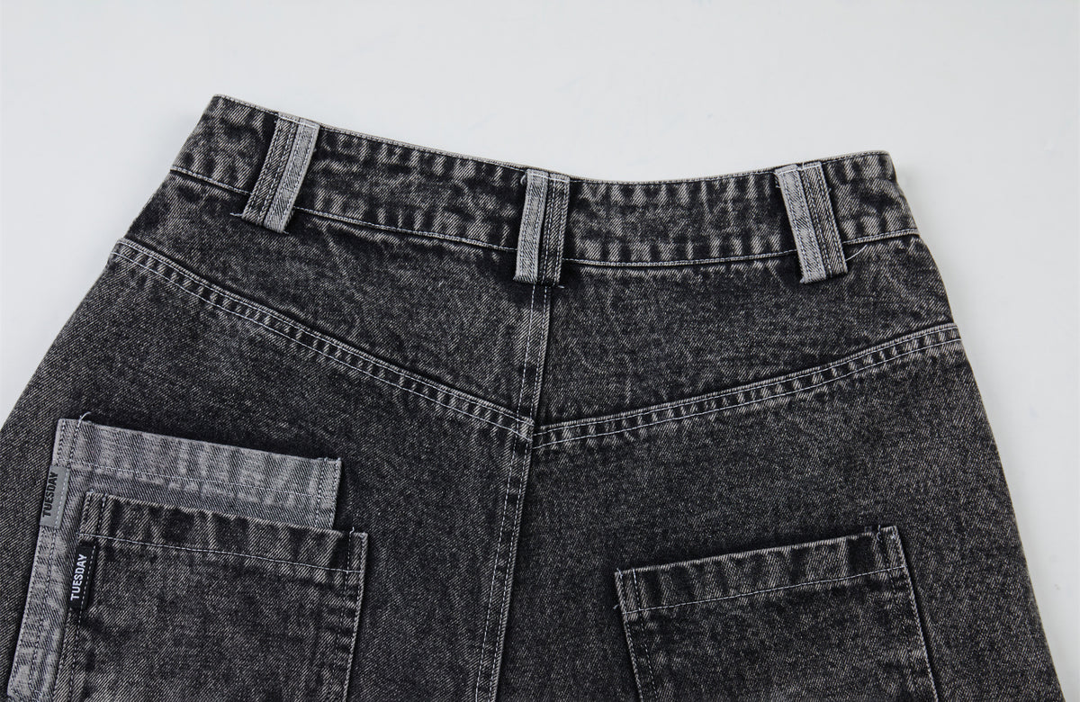BOTANICA Washed Slim-Fit Distressed Jeans