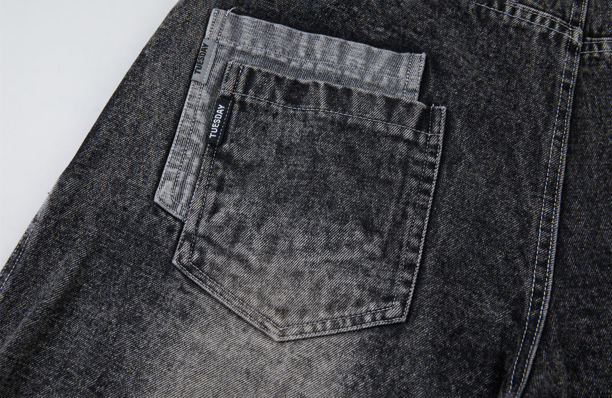 BOTANICA Washed Slim-Fit Distressed Jeans