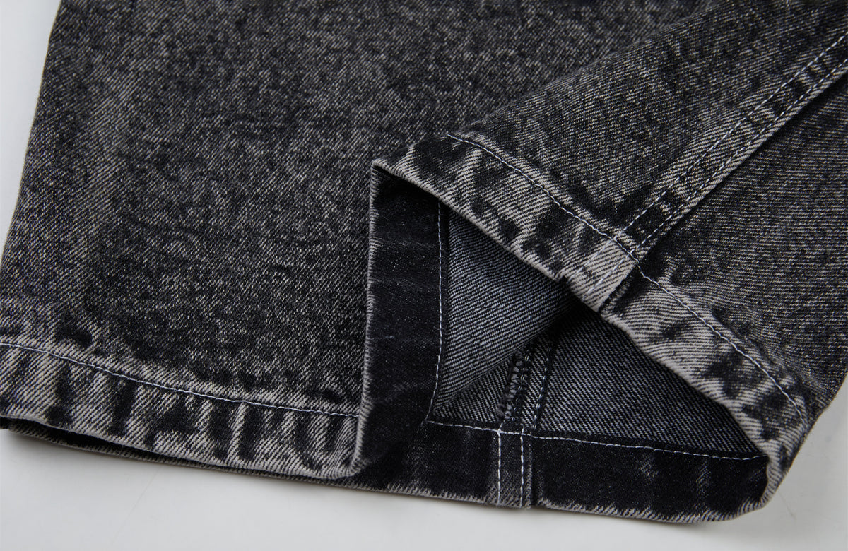 BOTANICA Washed Slim-Fit Distressed Jeans