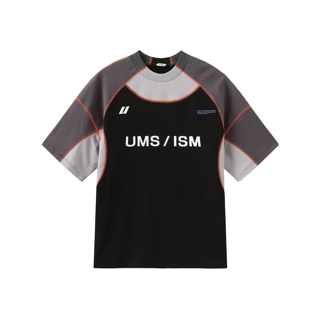 UMAMIISM Deconstructed Racing Raglan T-Shirt, premium urban and streetwear designers apparel on PROJECTISR.com, UMAMIISM