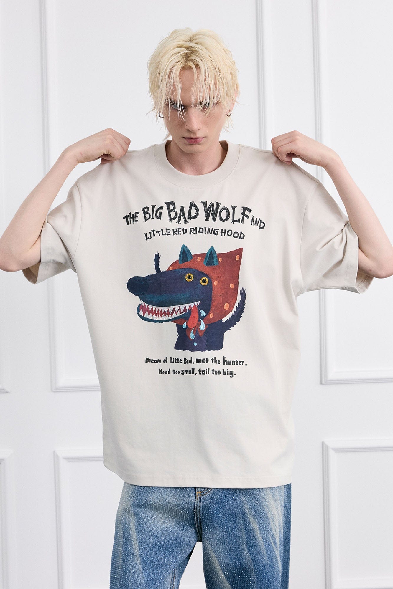 FACEONLAB Big Bad Wolf Oversized T-Shirt, premium urban and streetwear designers apparel on PROJECTISR.com, FACEONLAB