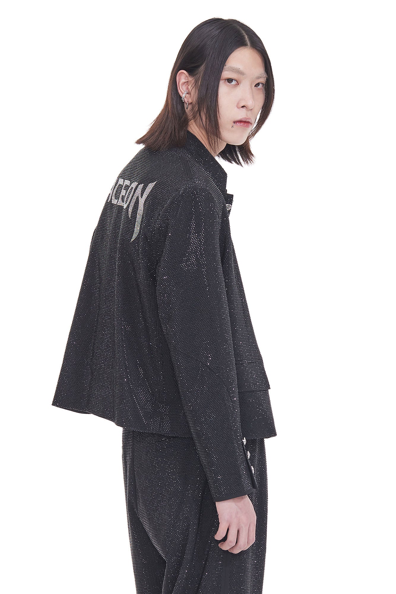 FACEONLAB Diamond LOGO Back Mandarin Collar Jacket