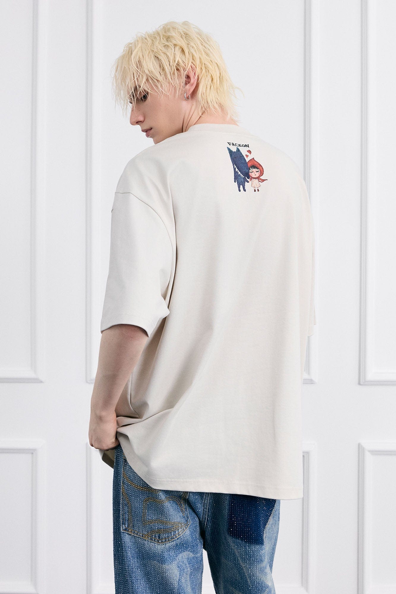 FACEONLAB Big Bad Wolf Oversized T-Shirt, premium urban and streetwear designers apparel on PROJECTISR.com, FACEONLAB