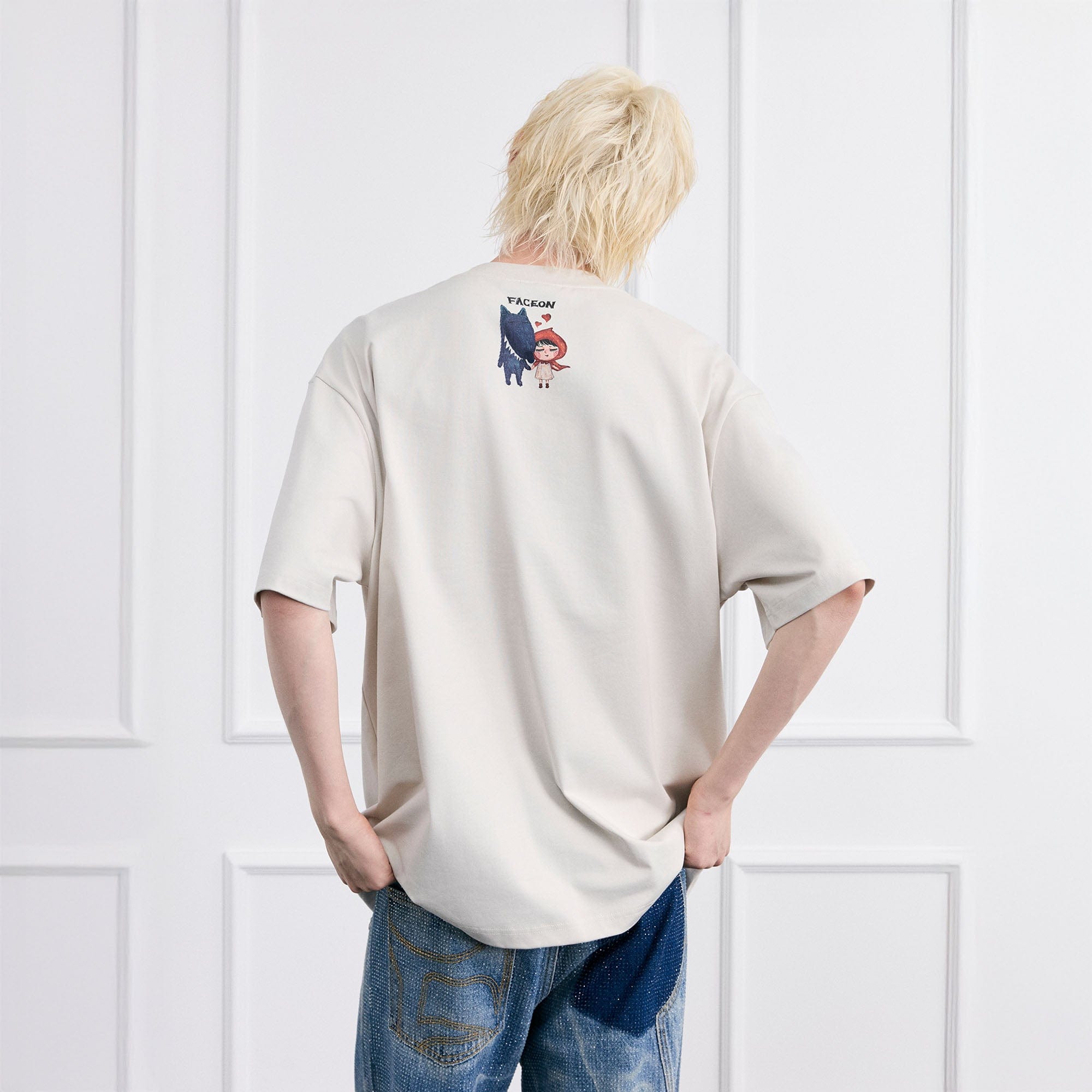 FACEONLAB Big Bad Wolf Oversized T-Shirt, premium urban and streetwear designers apparel on PROJECTISR.com, FACEONLAB